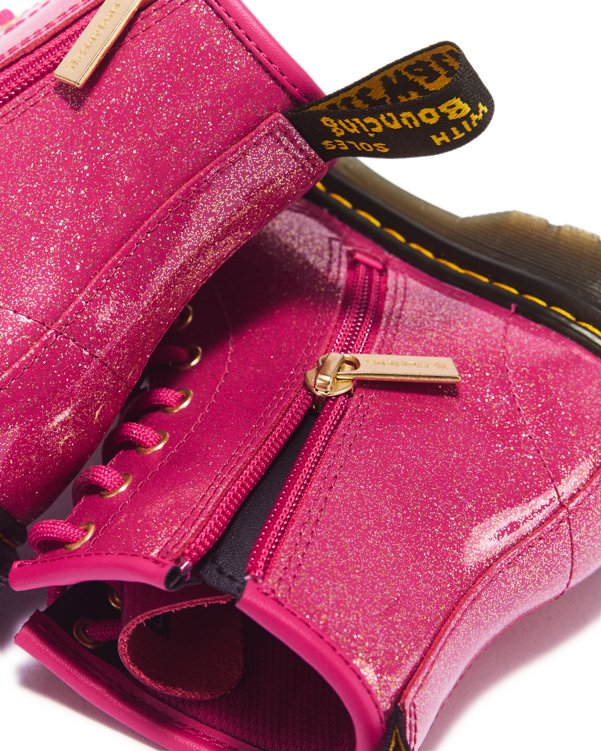 JUNIOR 1460 GLITTER PATENT LEATHER  BOOTS