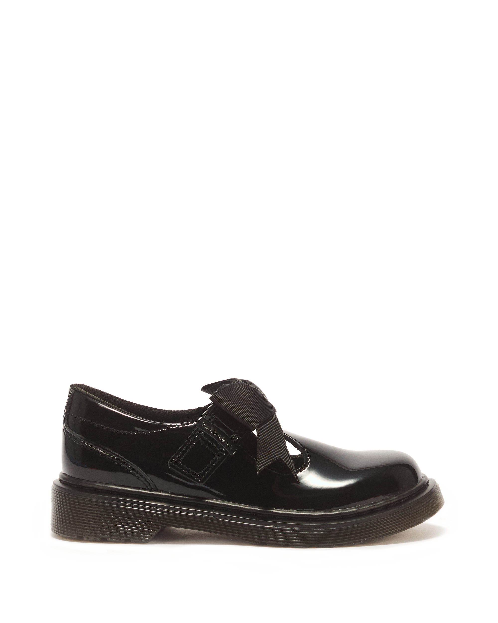 Junior Polley II Bow Patent Leather Mary Jane Shoes in Black | Dr
