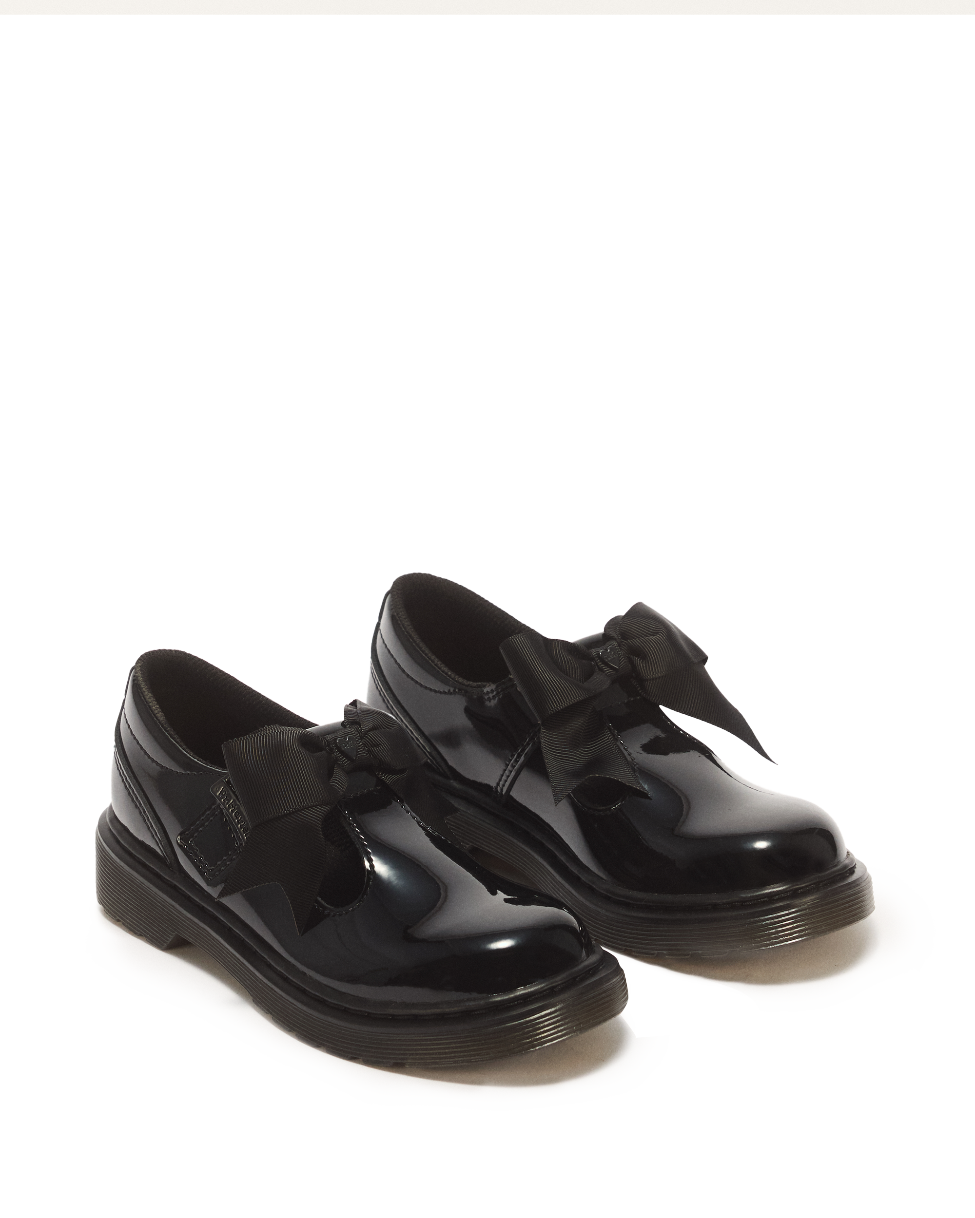 Junior Polley II Bow Patent Leather Mary Jane Shoes in Black | Dr