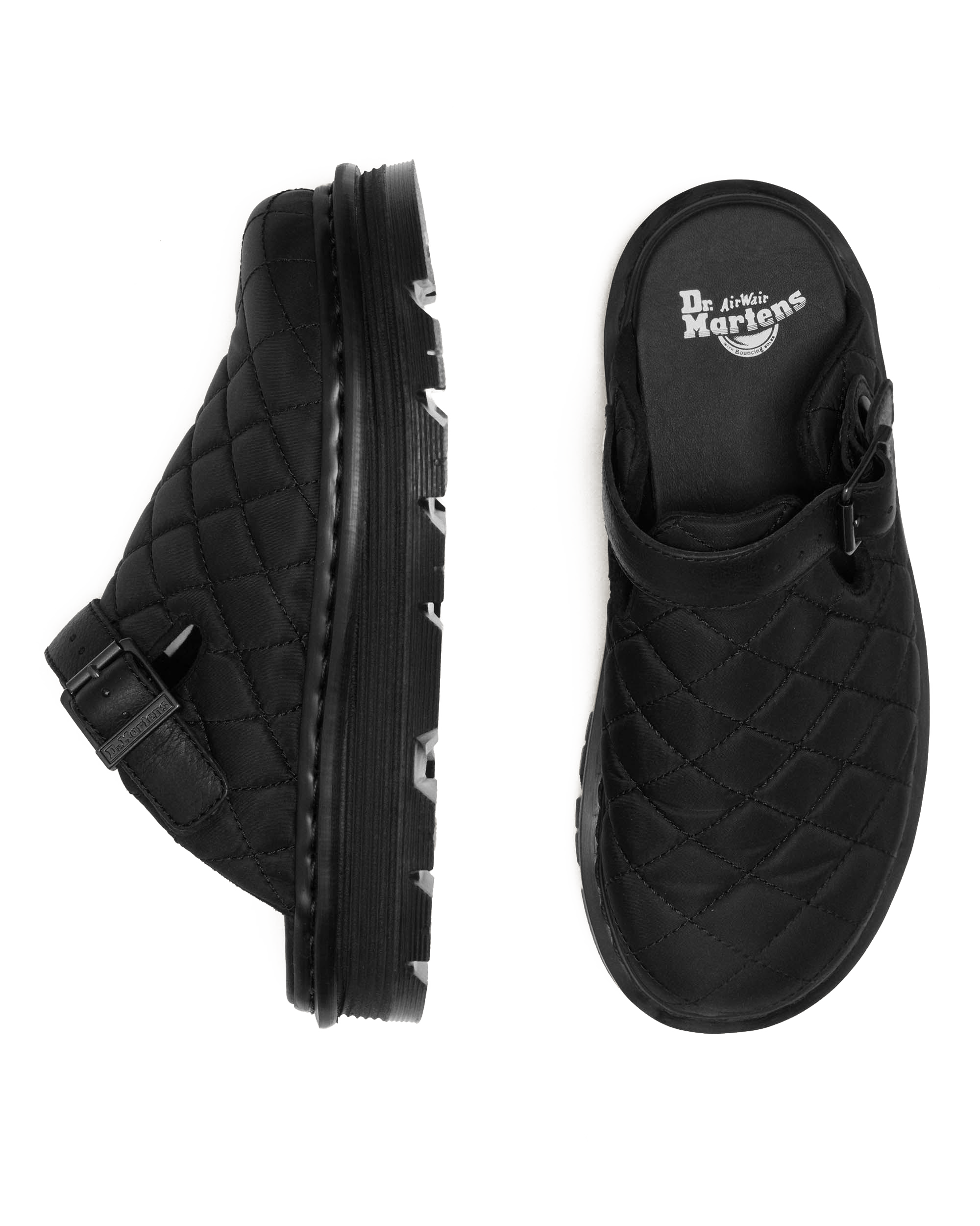 Mules Zebzag Quilted Canvas con Platform