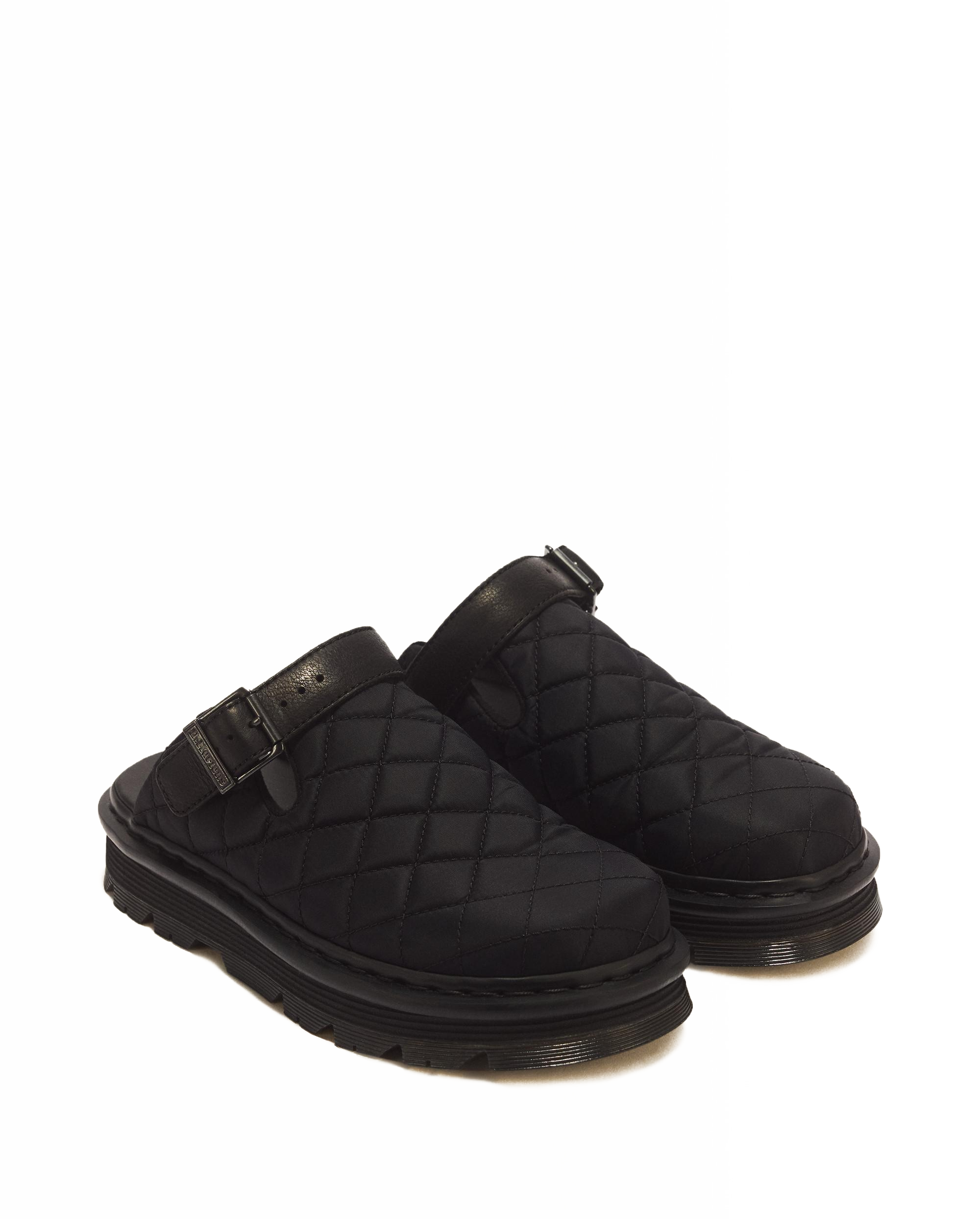 Mules Zebzag Quilted Canvas con Platform