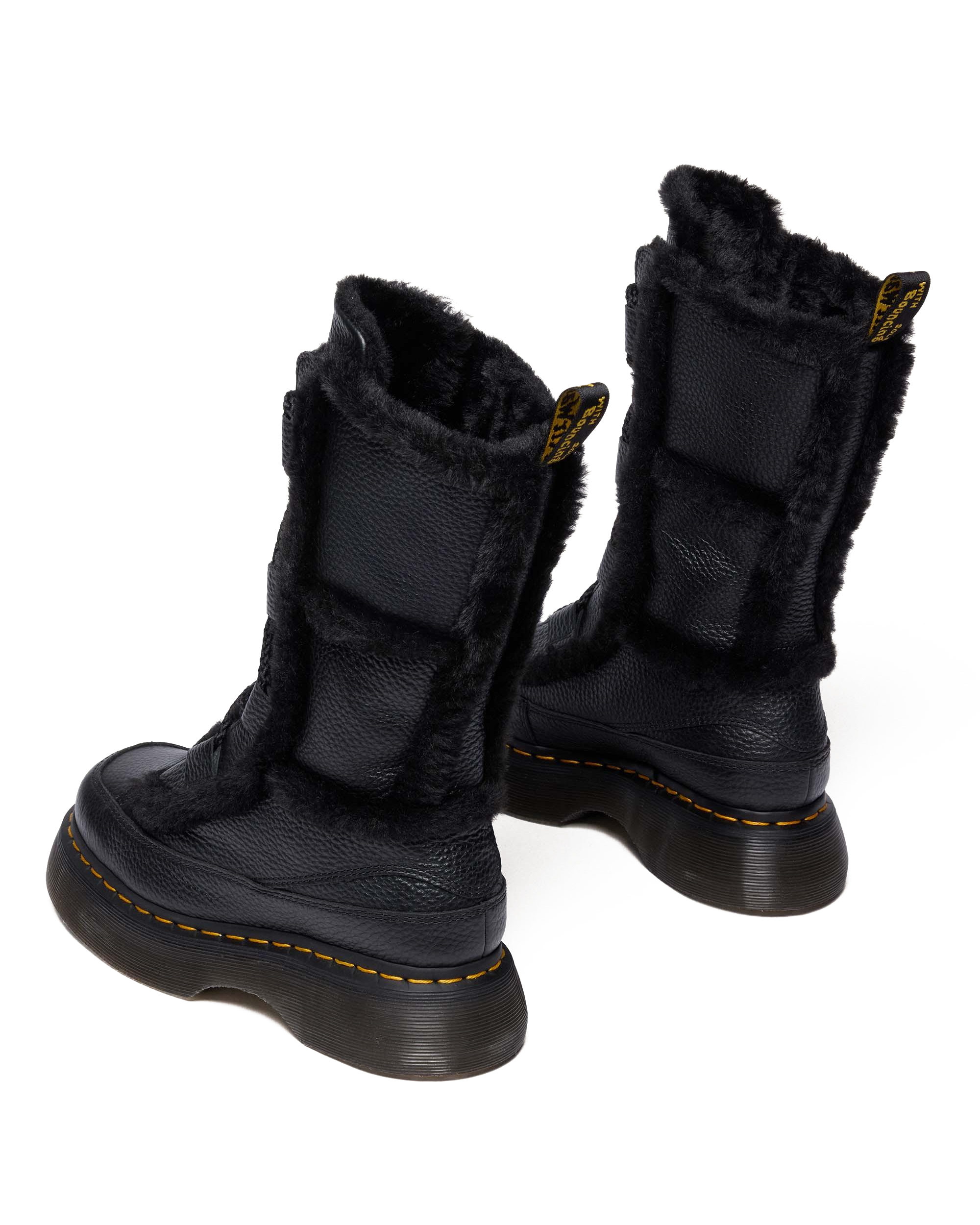 Buzz Lace Up Faux Fur Lined Milled Nappa Leather Boots