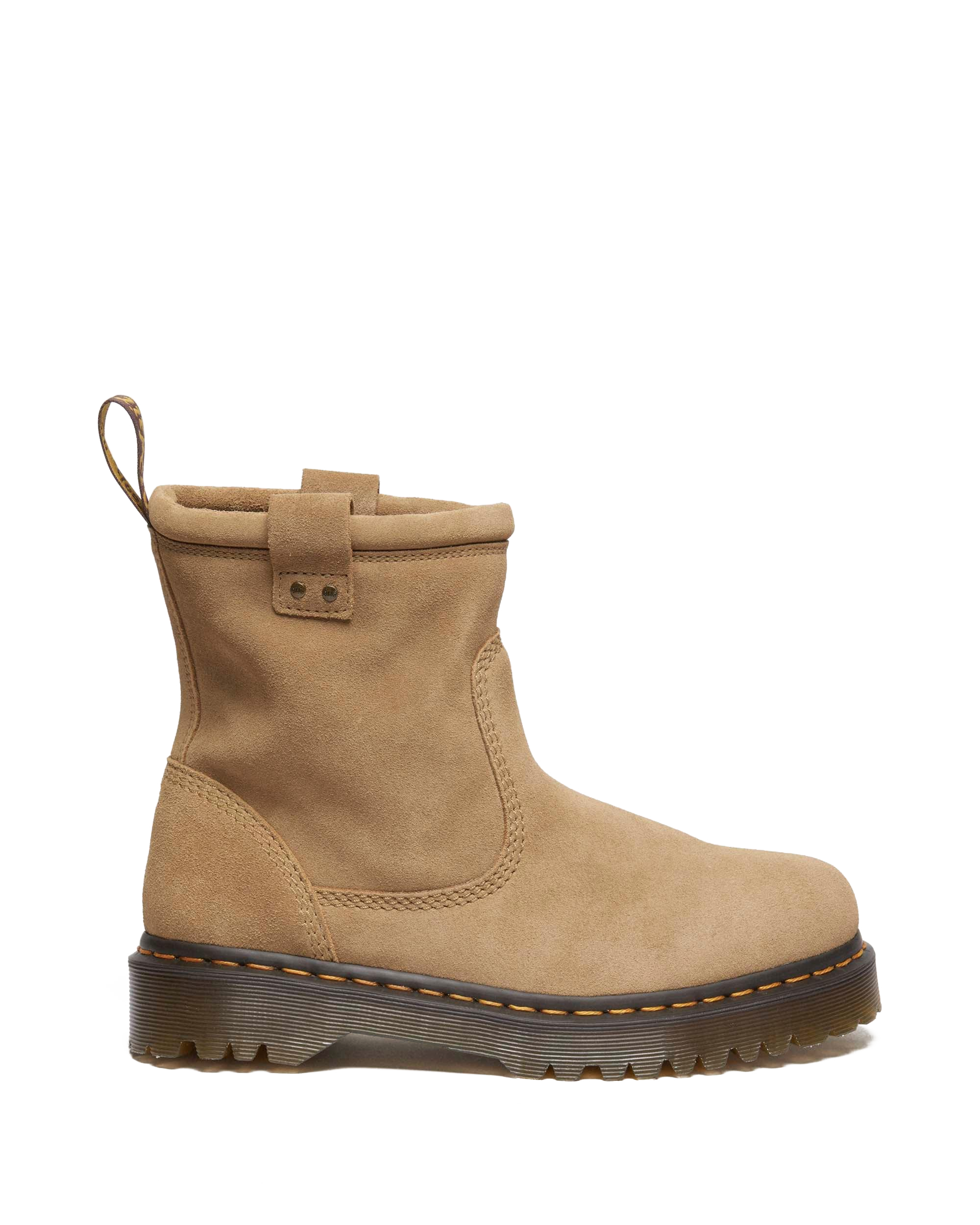 Anistone Lo Suede Biker Boots in Savannah Tan | Dr. Martens™