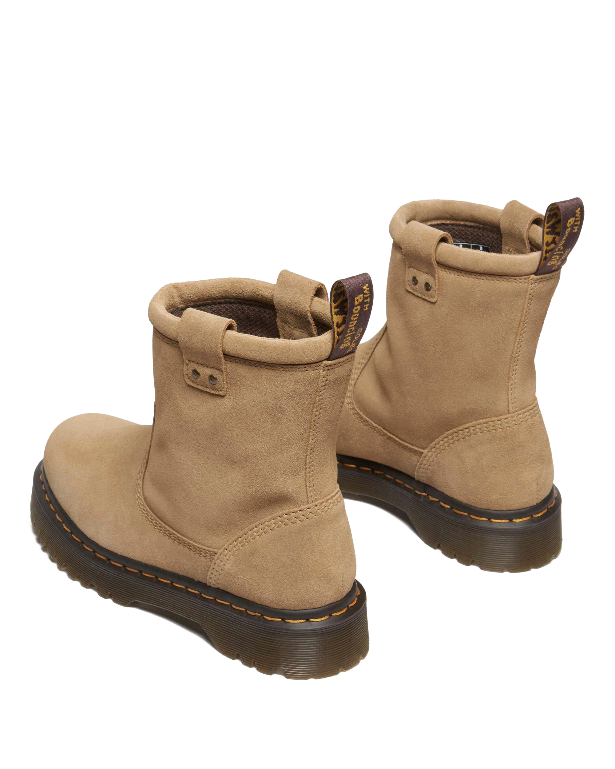 Anistone Lo Suede Biker Boots in Savannah Tan | Dr. Martens™