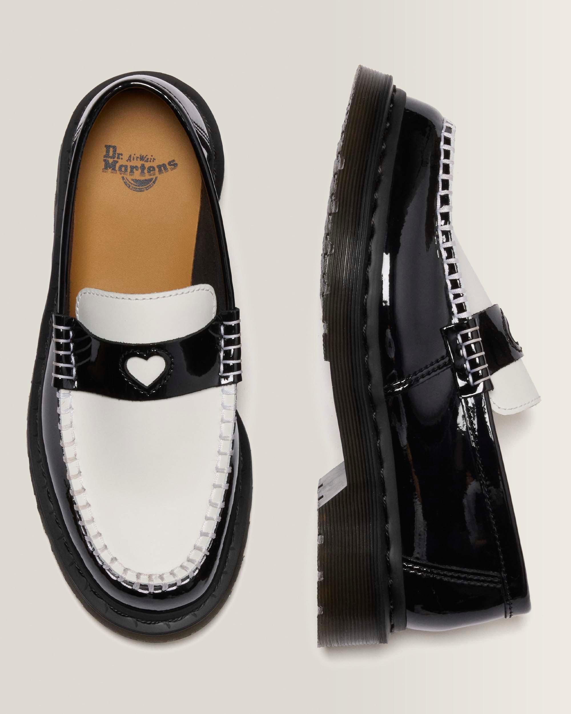 MOCASINES PENTON CORAZÓN DE CHAROL BICOLOR