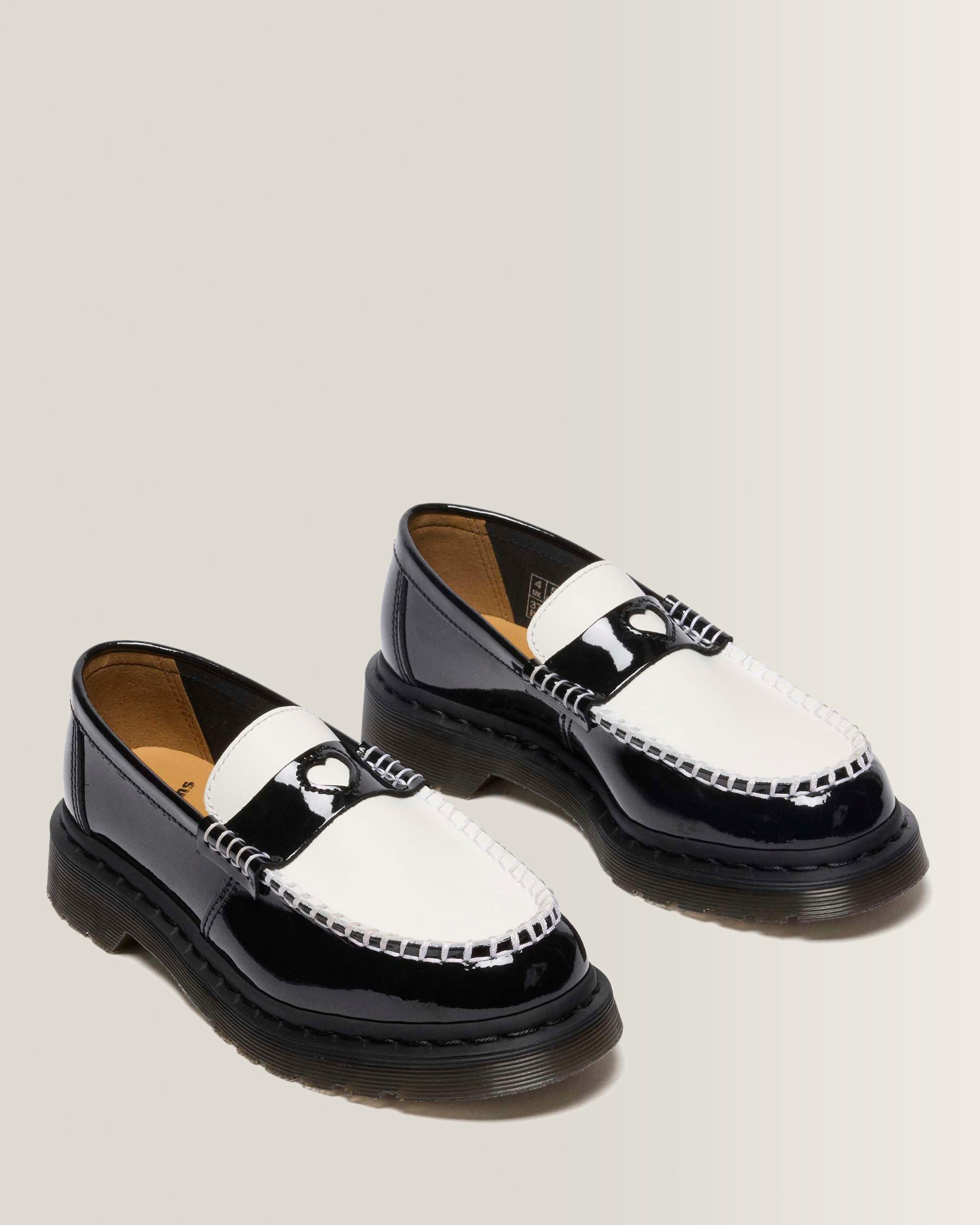 MOCASINES PENTON CORAZÓN DE CHAROL BICOLOR
