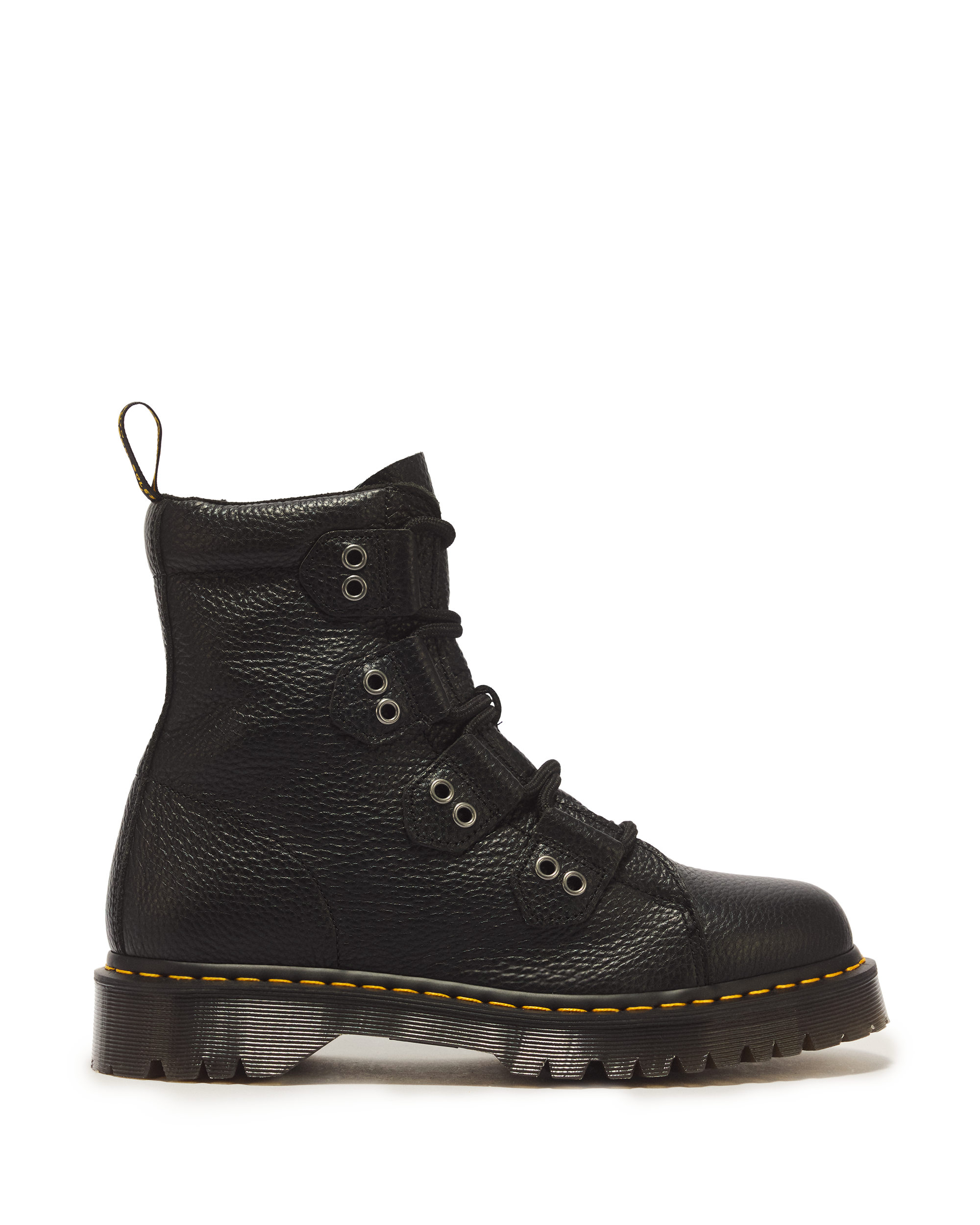 1460 Bex Lace-To-Toe Soft Leather Boots in Black Milled Nappa | Dr