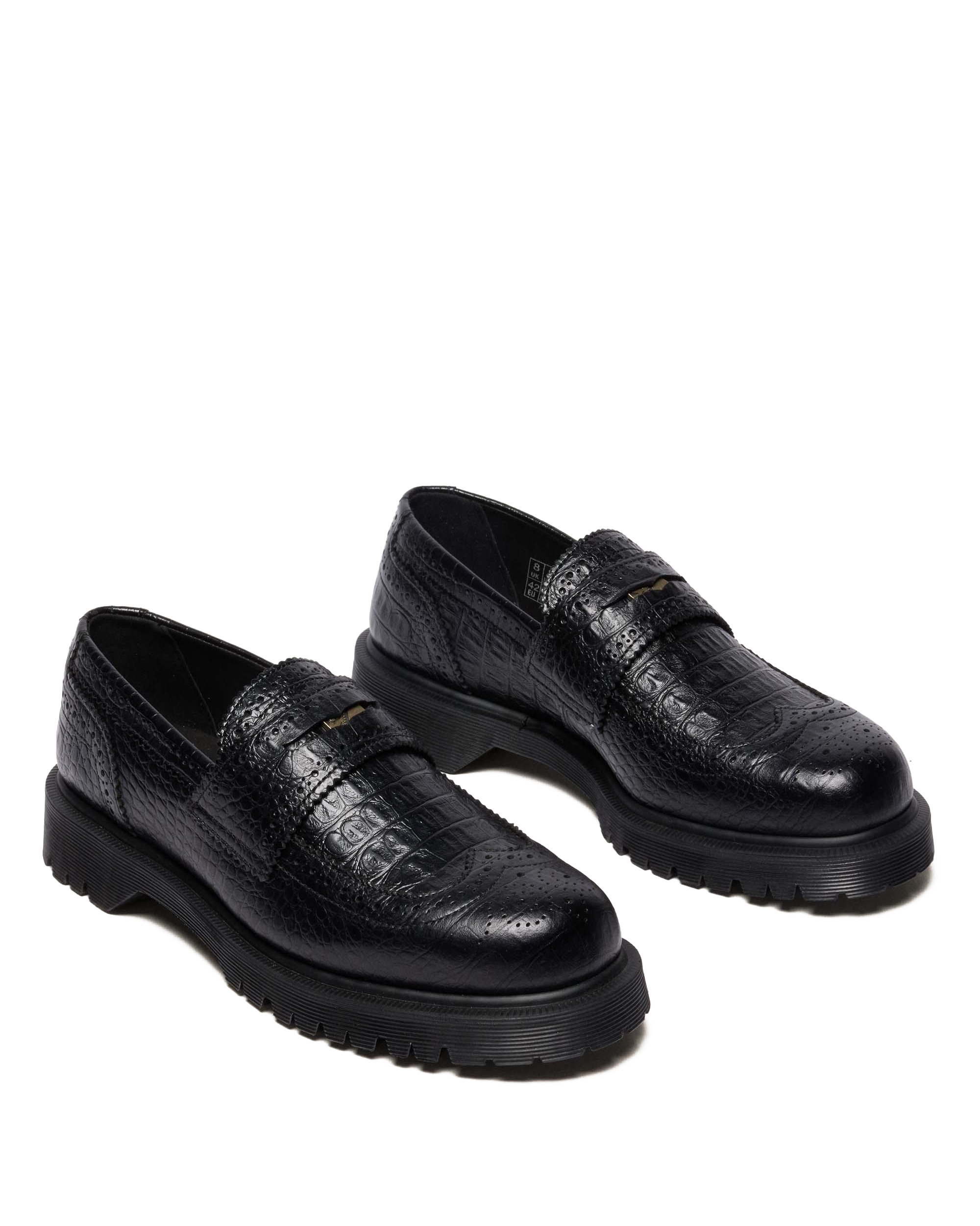 Penton Brogue Emboss Leather Loafers