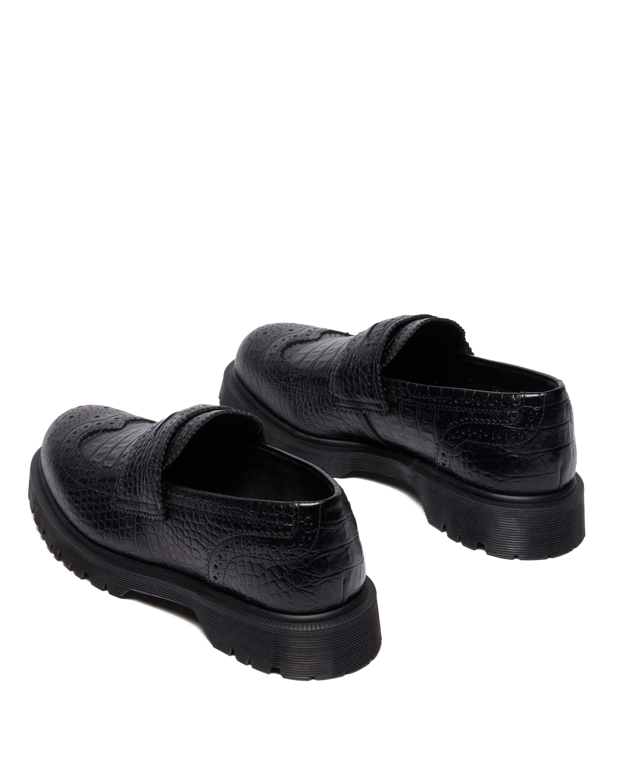 Penton Brogue Emboss Leather Loafers