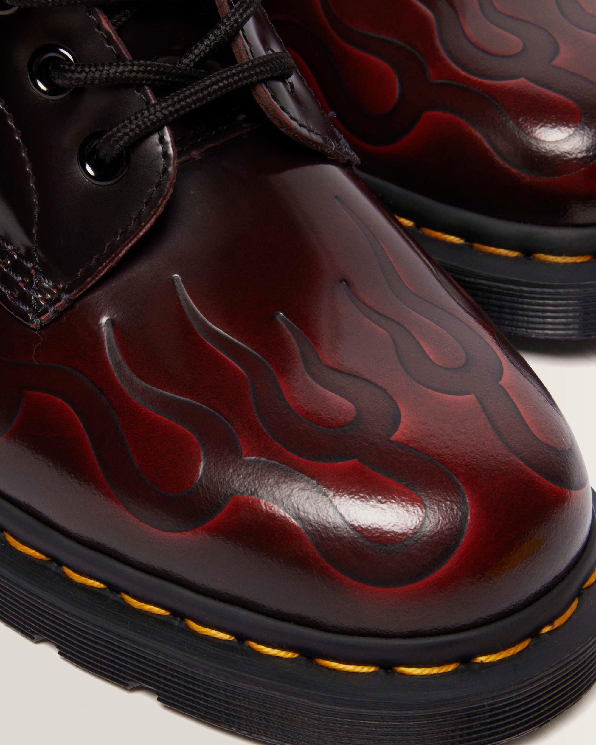 1460 Inferno Lace-Up Leather Boots in Cherry Red Arcadia | Dr