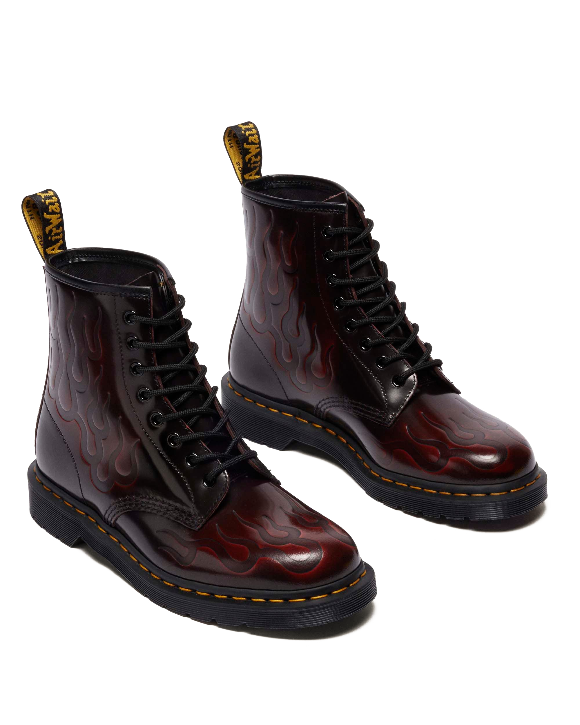 1460 Inferno Lace-Up Leather Boots in Cherry Red Arcadia | Dr