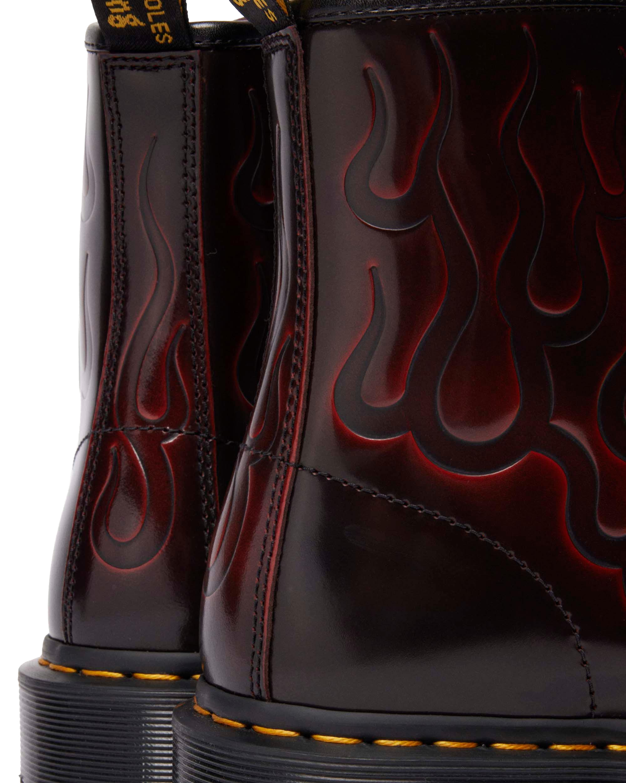 1460 Inferno Lace-Up Leather Boots in Cherry Red Arcadia | Dr