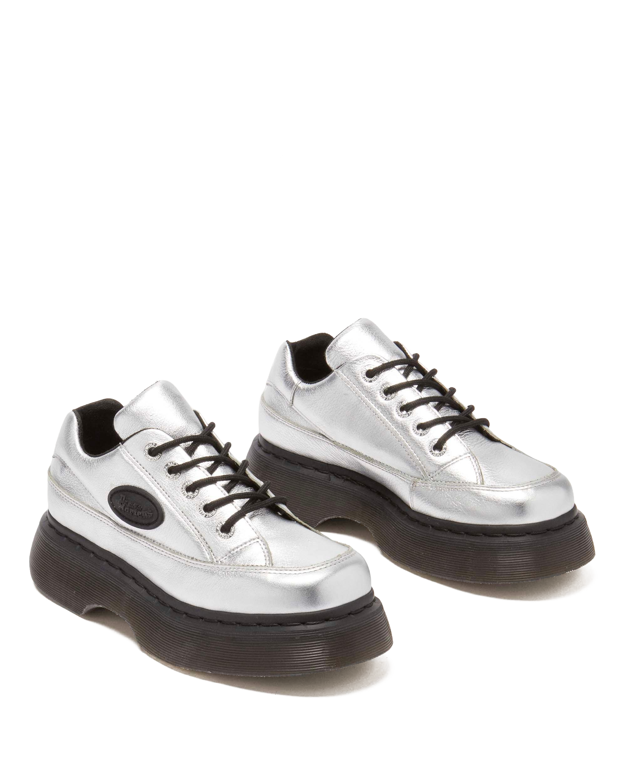 Zapatos Buzz de piel metalizada con 5 ojales