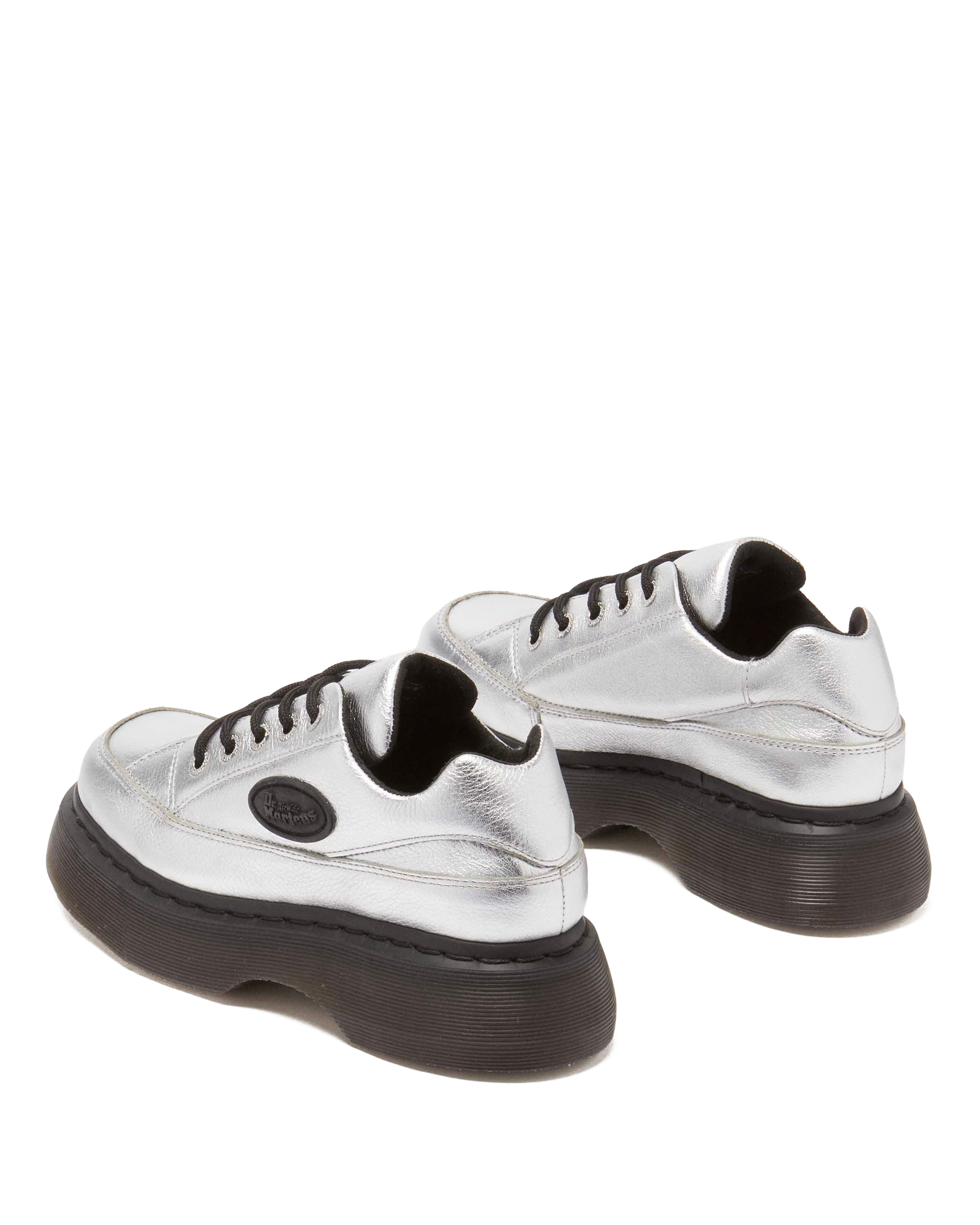 Zapatos Buzz de piel metalizada con 5 ojales