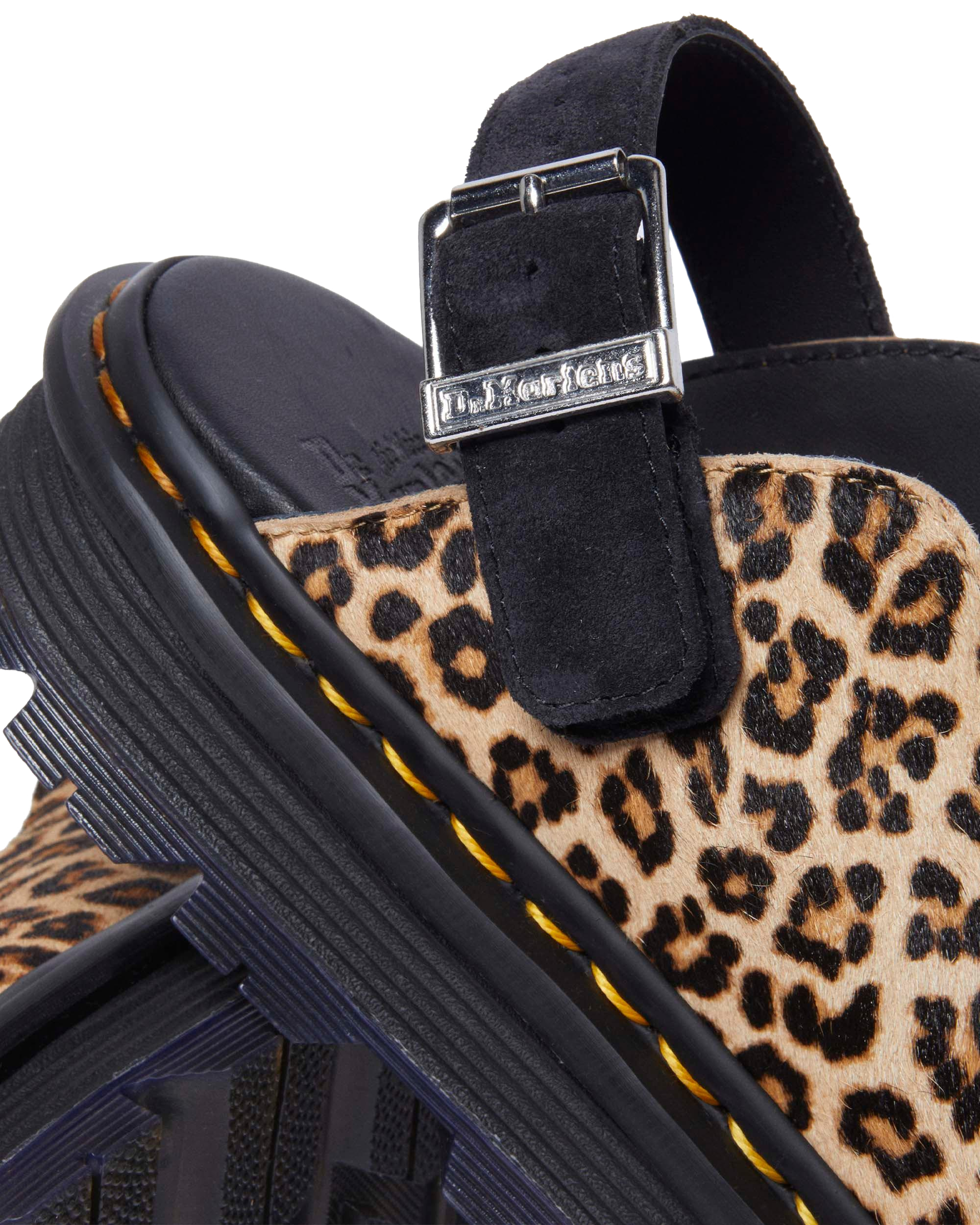 Mules platform Zebzag in camoscio con cinturino