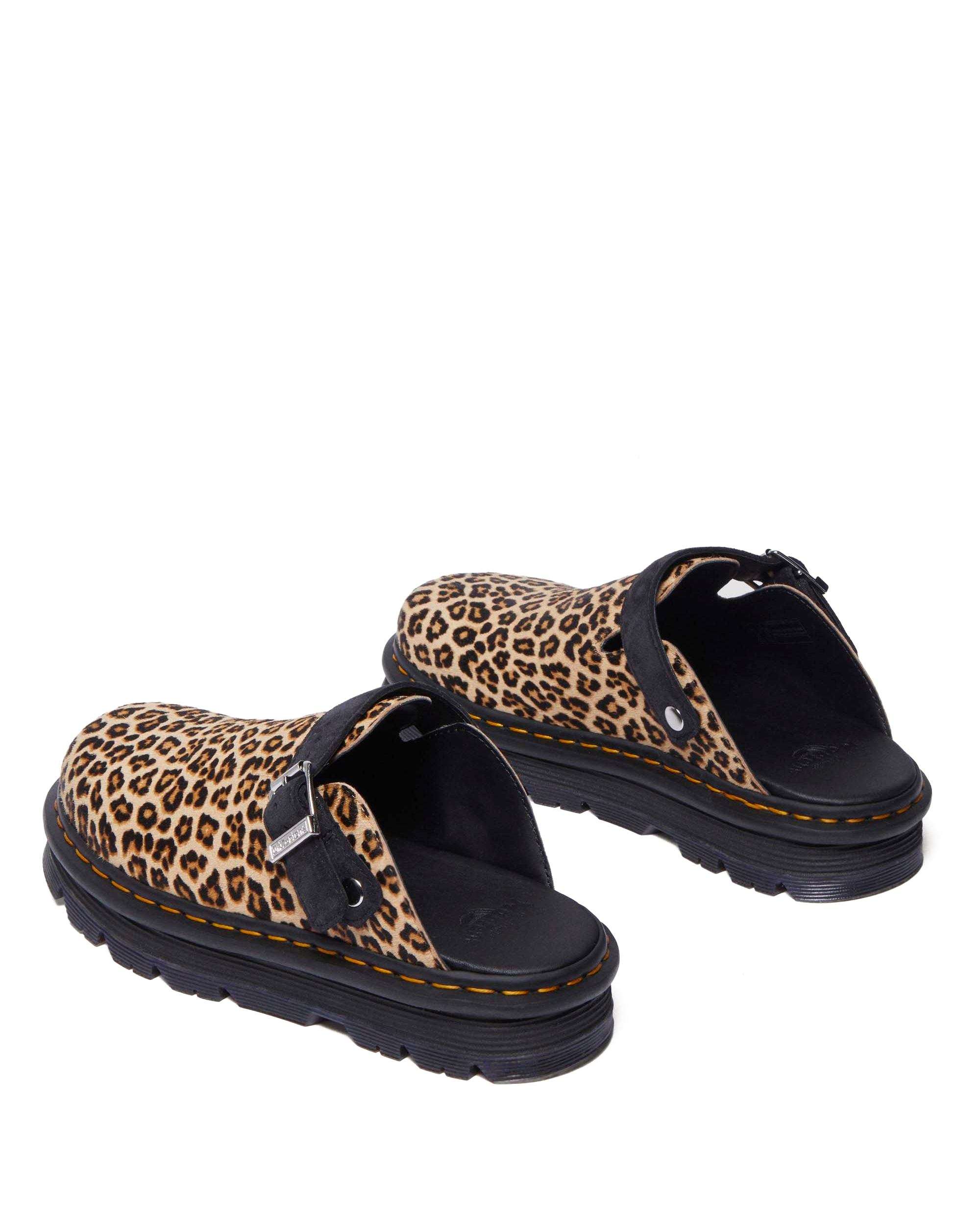 Mules platform Zebzag in camoscio con cinturino