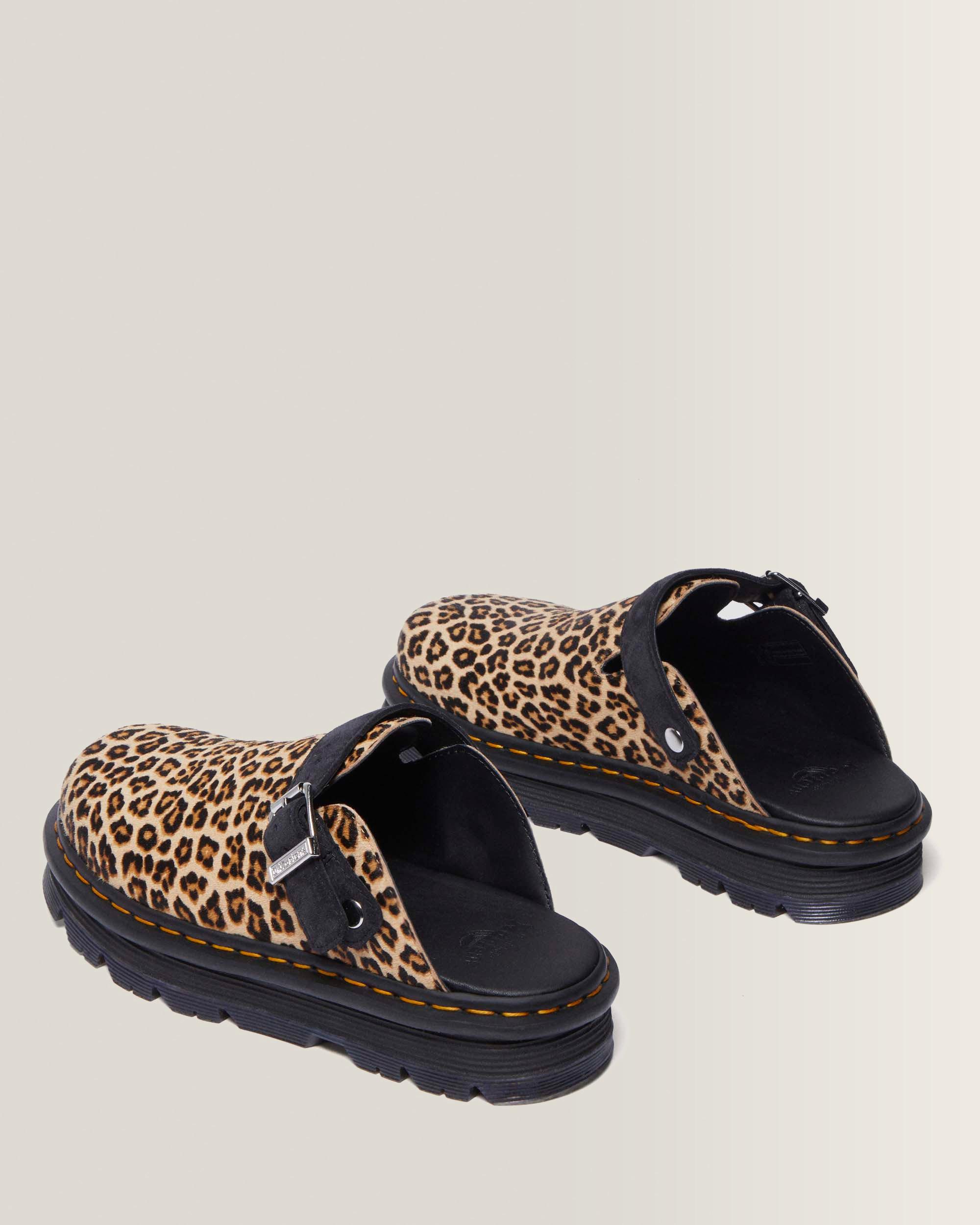 Mules platform Zebzag in camoscio con cinturino