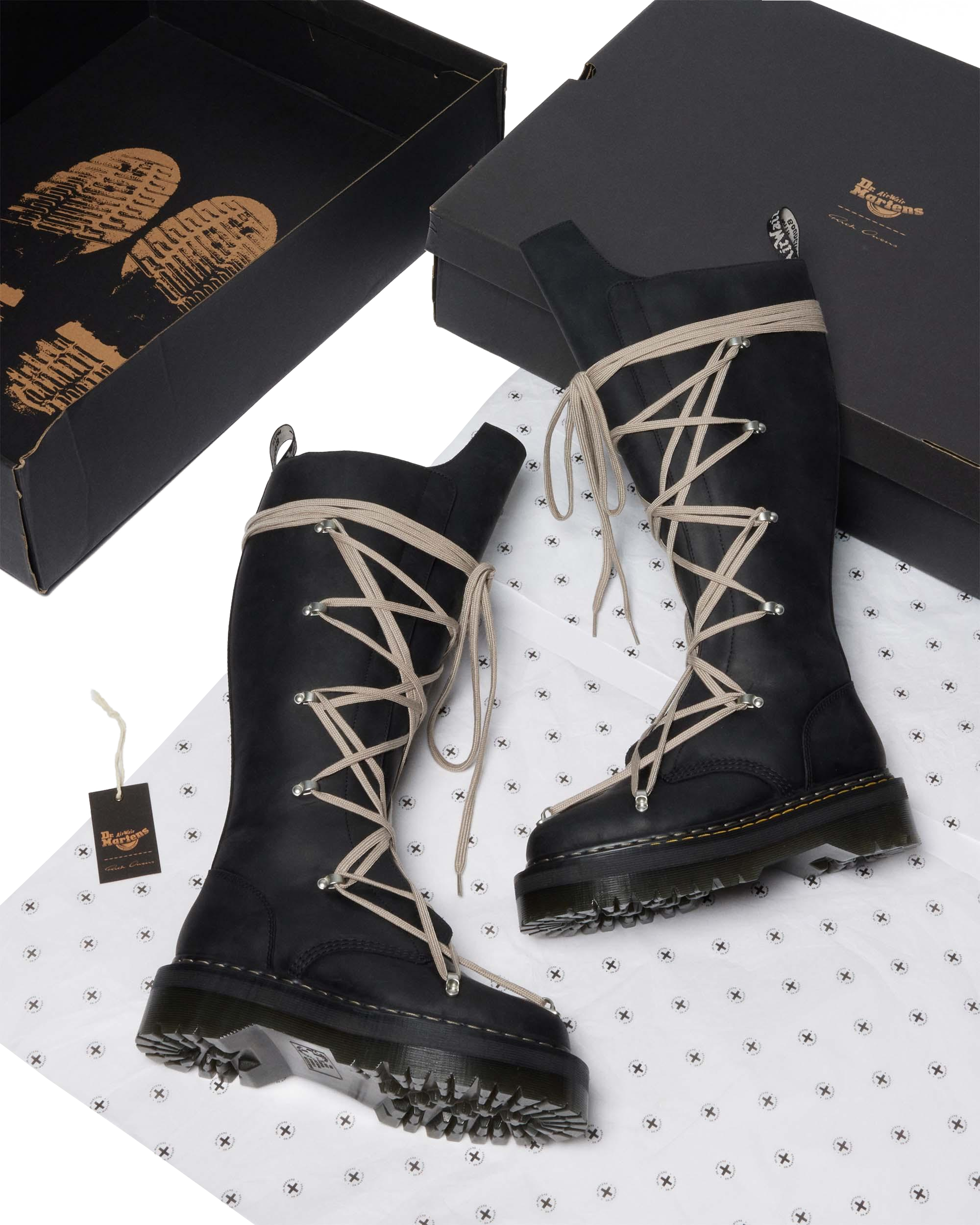 1B60 Rick Owens Pentalace Boots