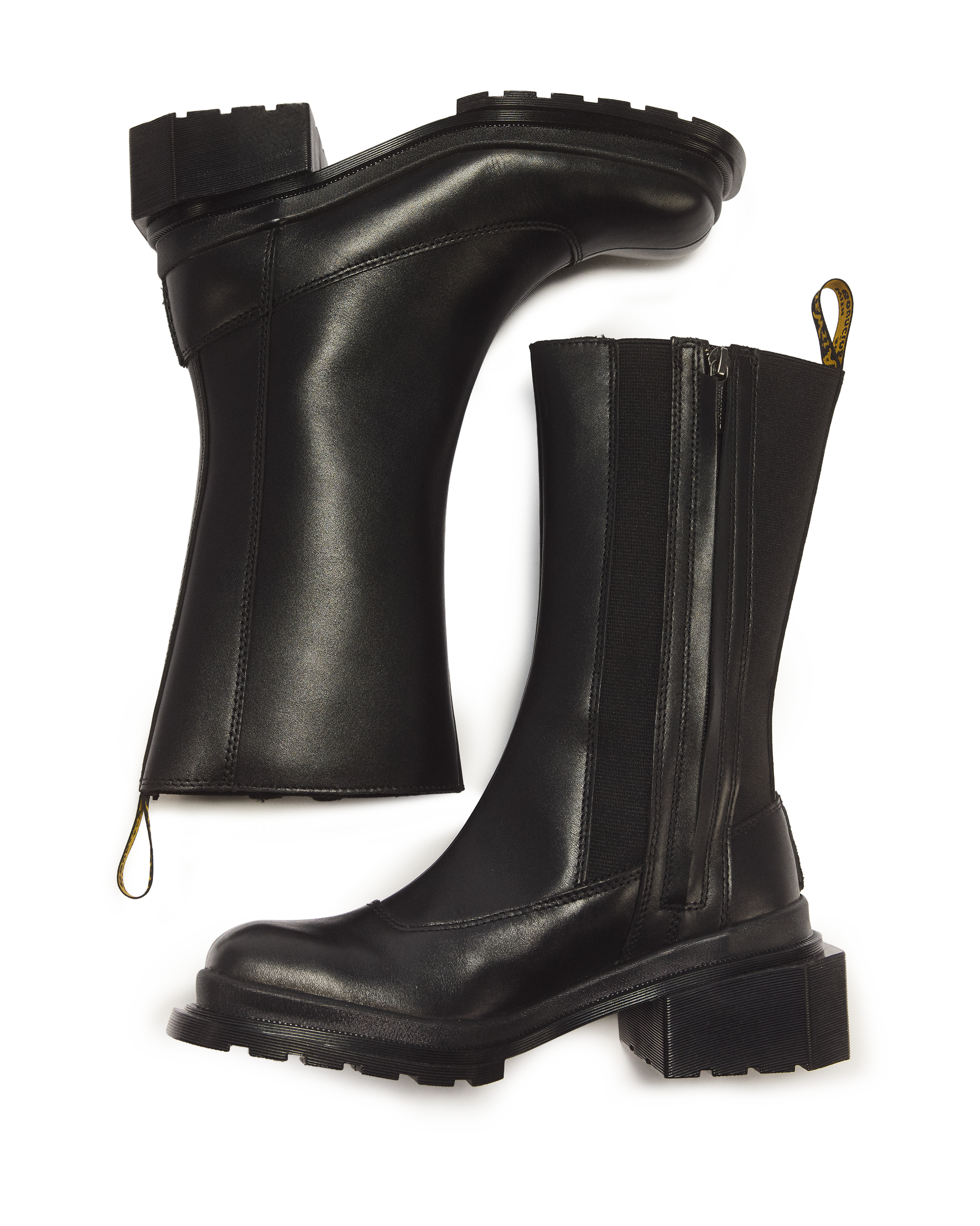 MAYBOLE HI SQUARE TOE LEATHER CHELSEA BOOTS