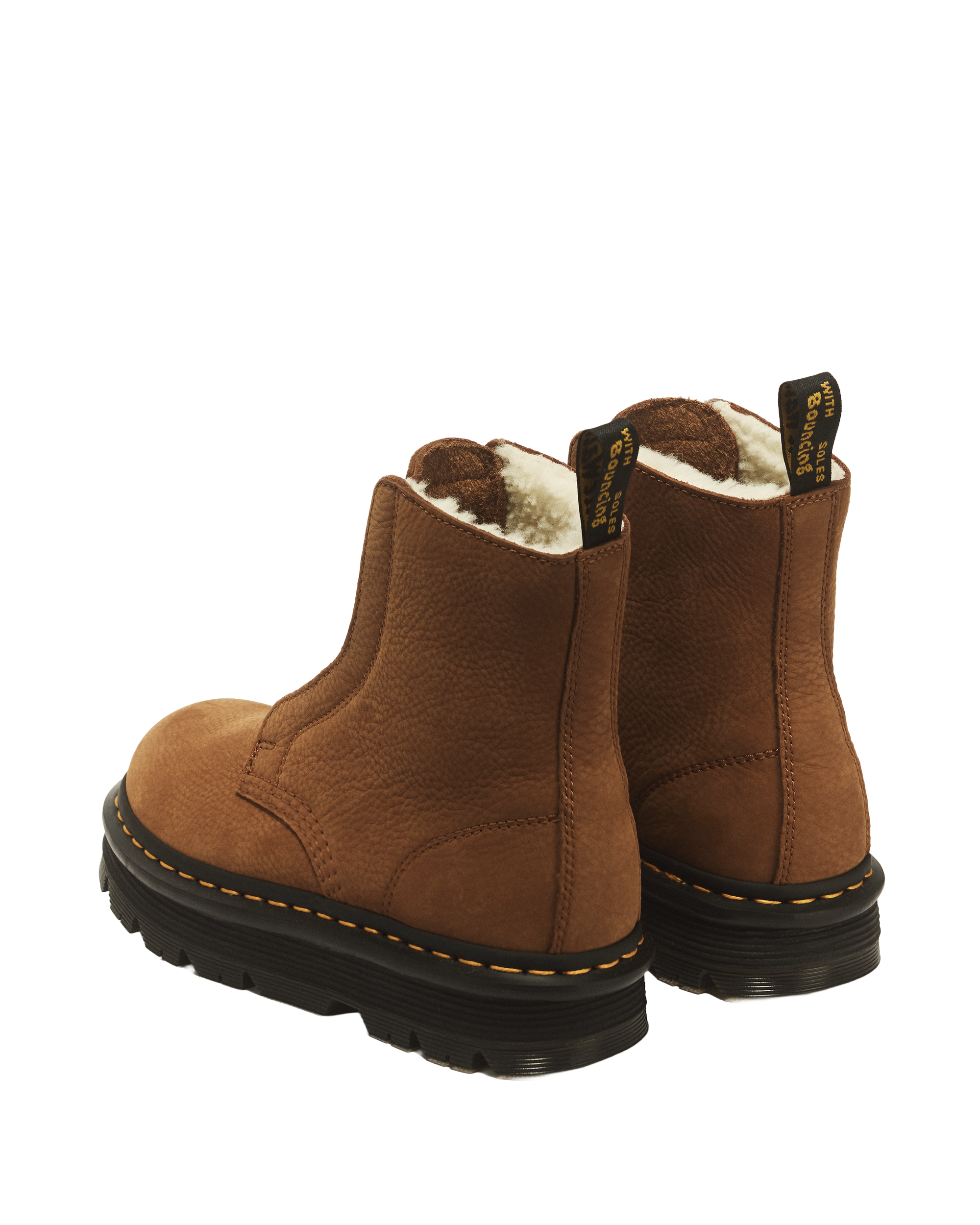 BOTAS ZEBZAG LACELESS DE PIEL NUBUCK CON FORRO