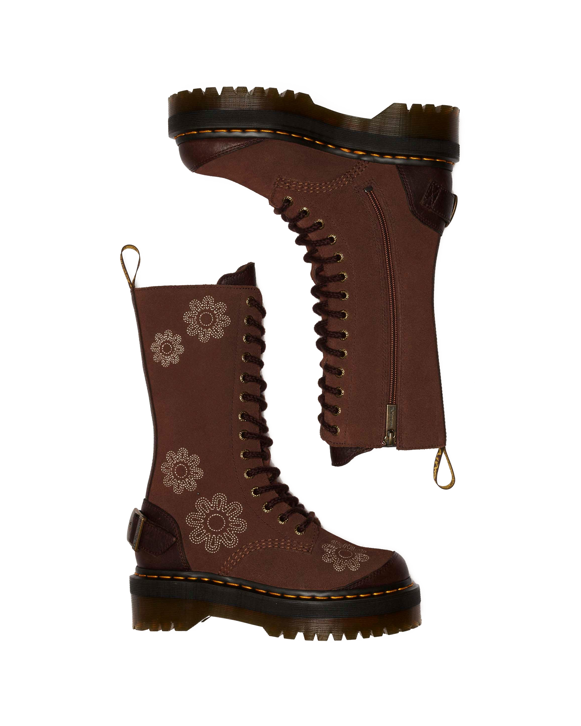 Botas con plataforma 1B99 Dunnet Flower de ante