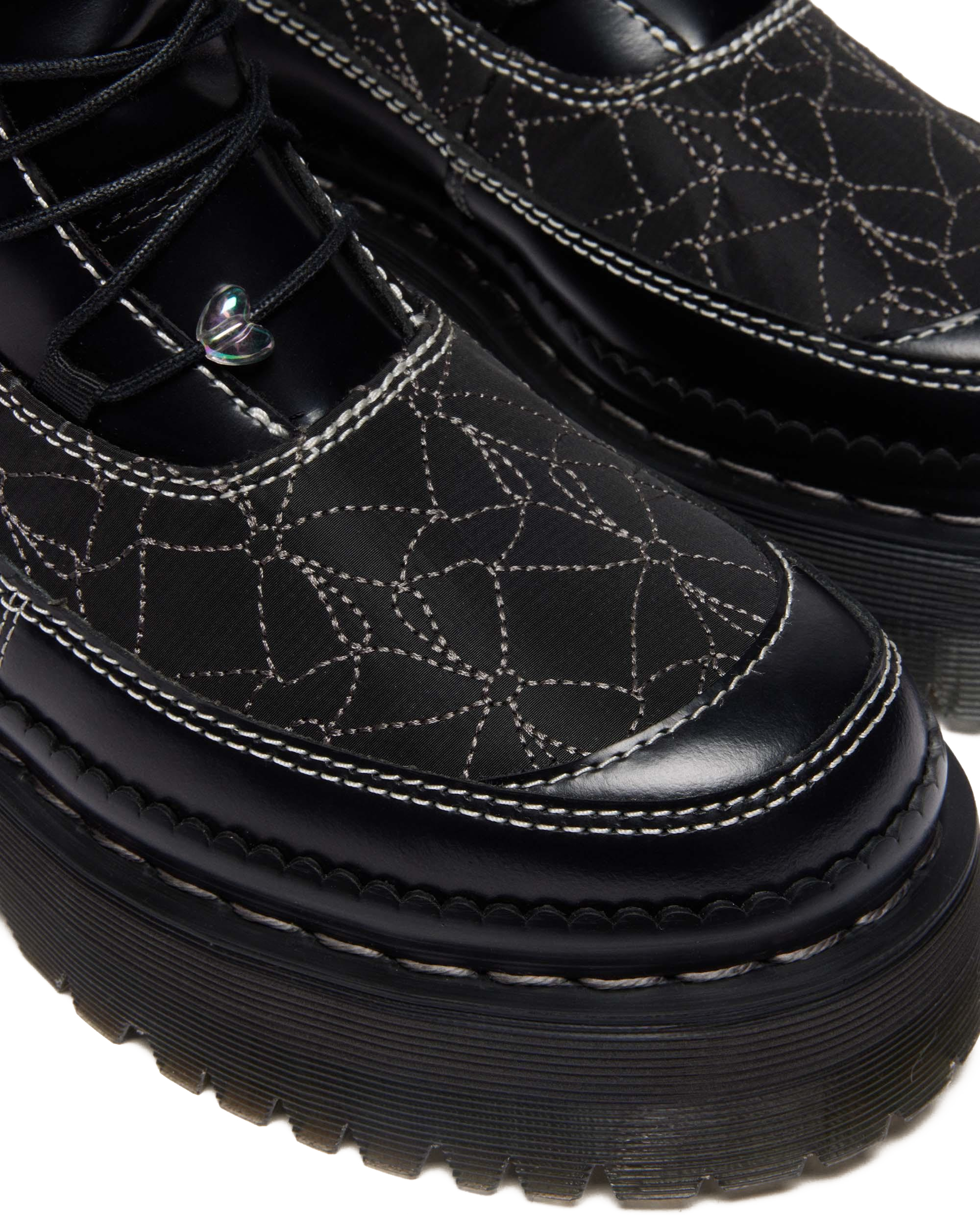 XTRM Frill Platform Leather Boots in Black | Dr. Martens™