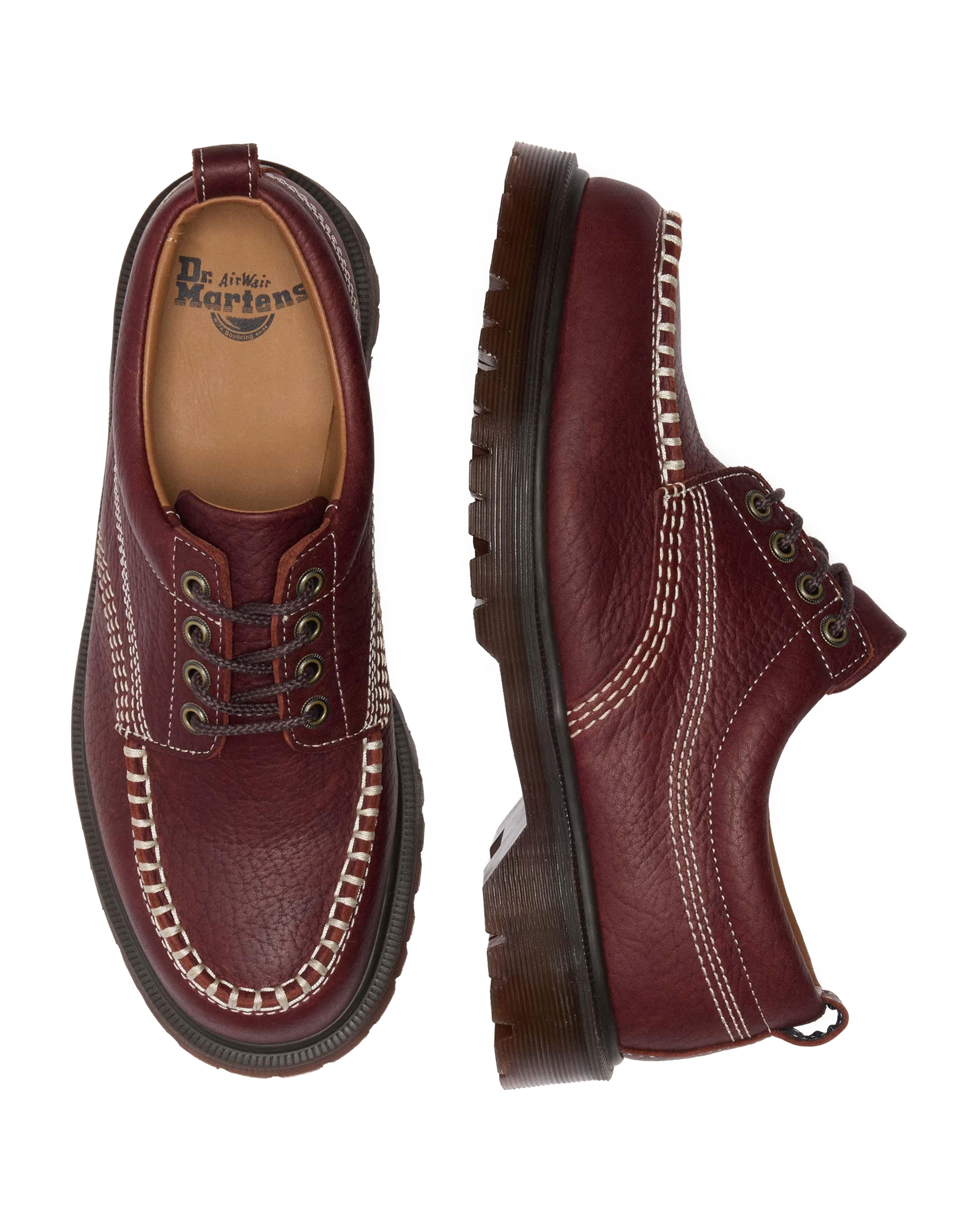 CHAUSSURES LOWELL EN CUIR WILD GRAIN À BOUT MOCASSIN