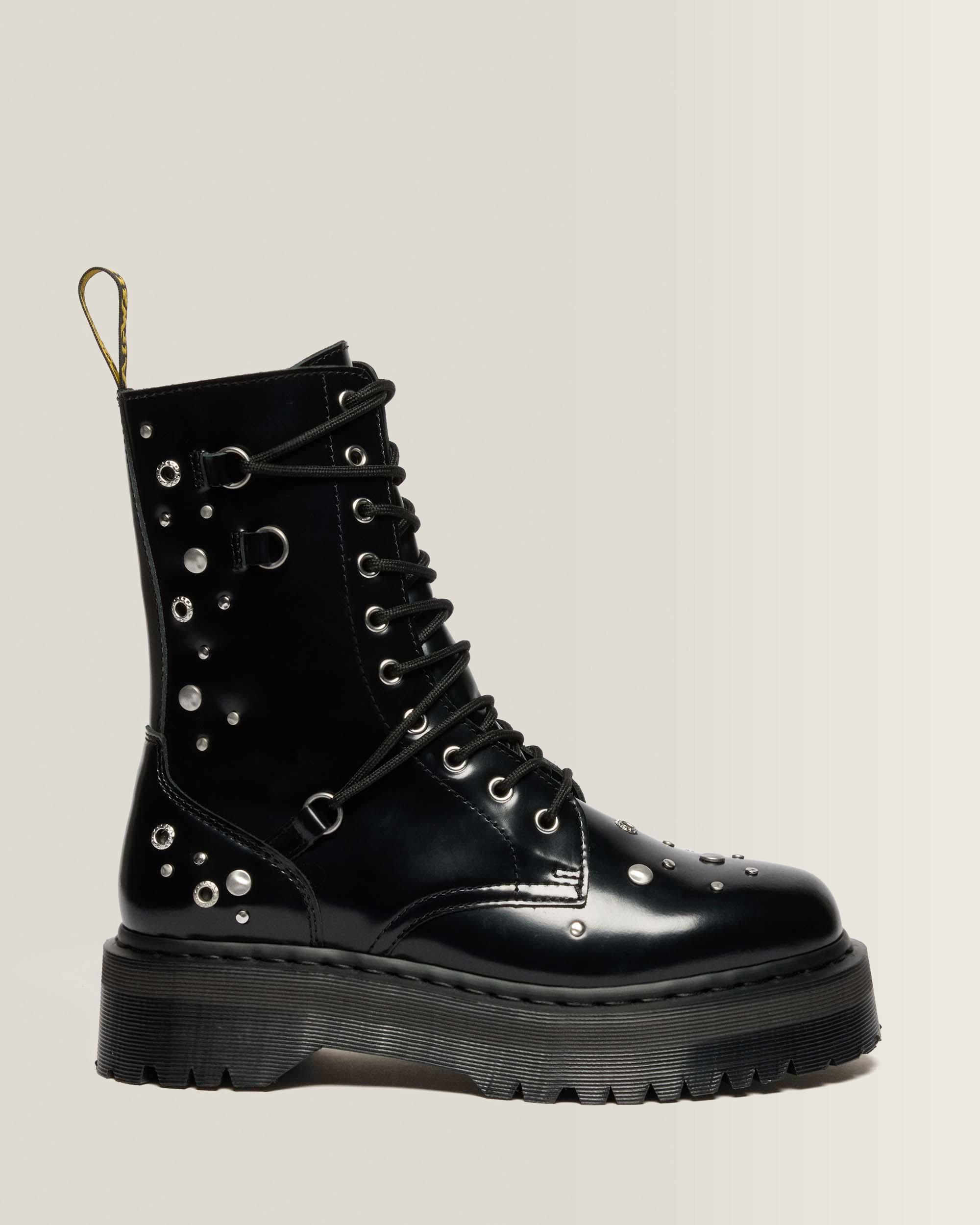 JADON HI STUDDED BUTTERO LEATHER PLATFORM BOOTS