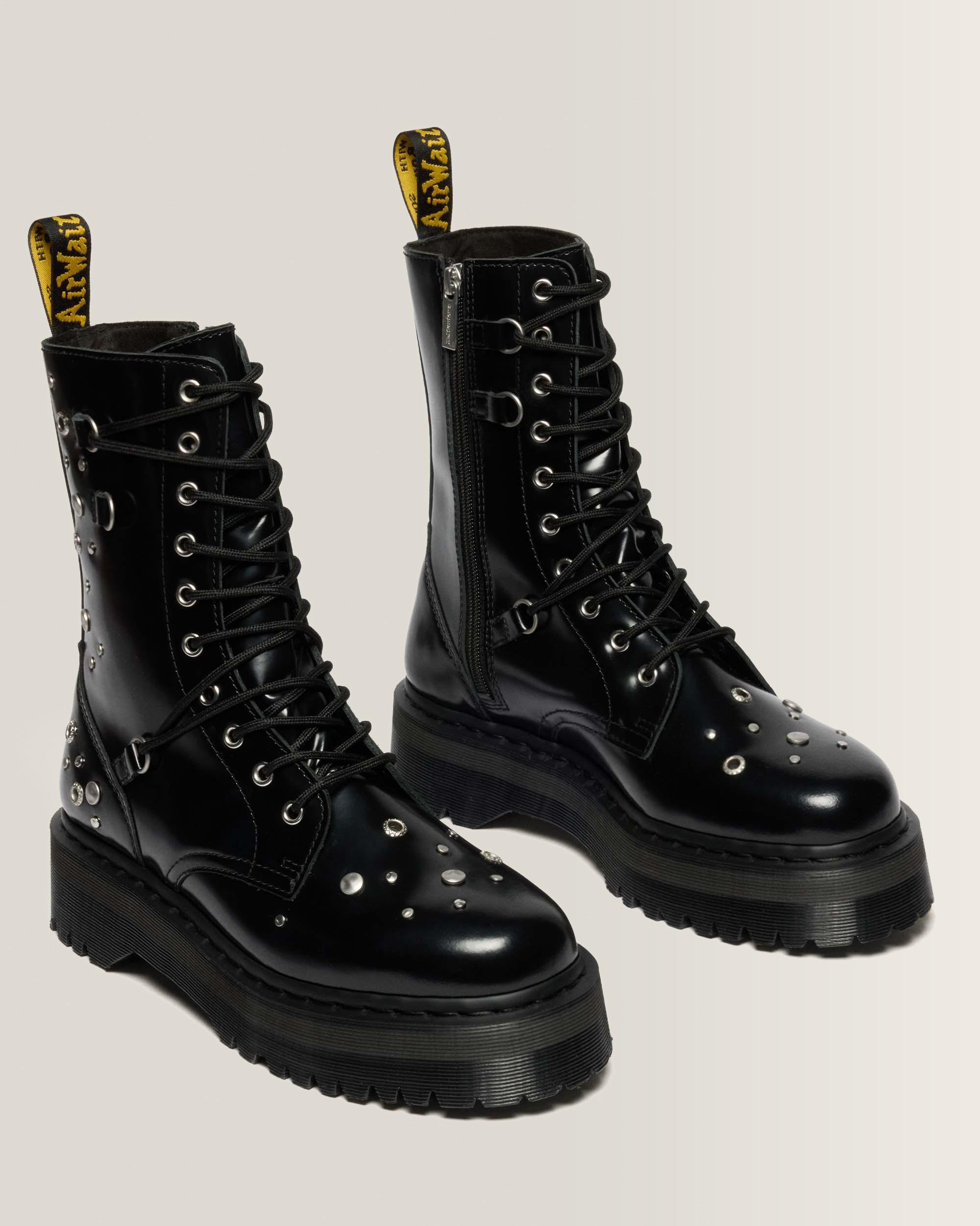JADON HI STUDDED BUTTERO LEATHER PLATFORM BOOTS