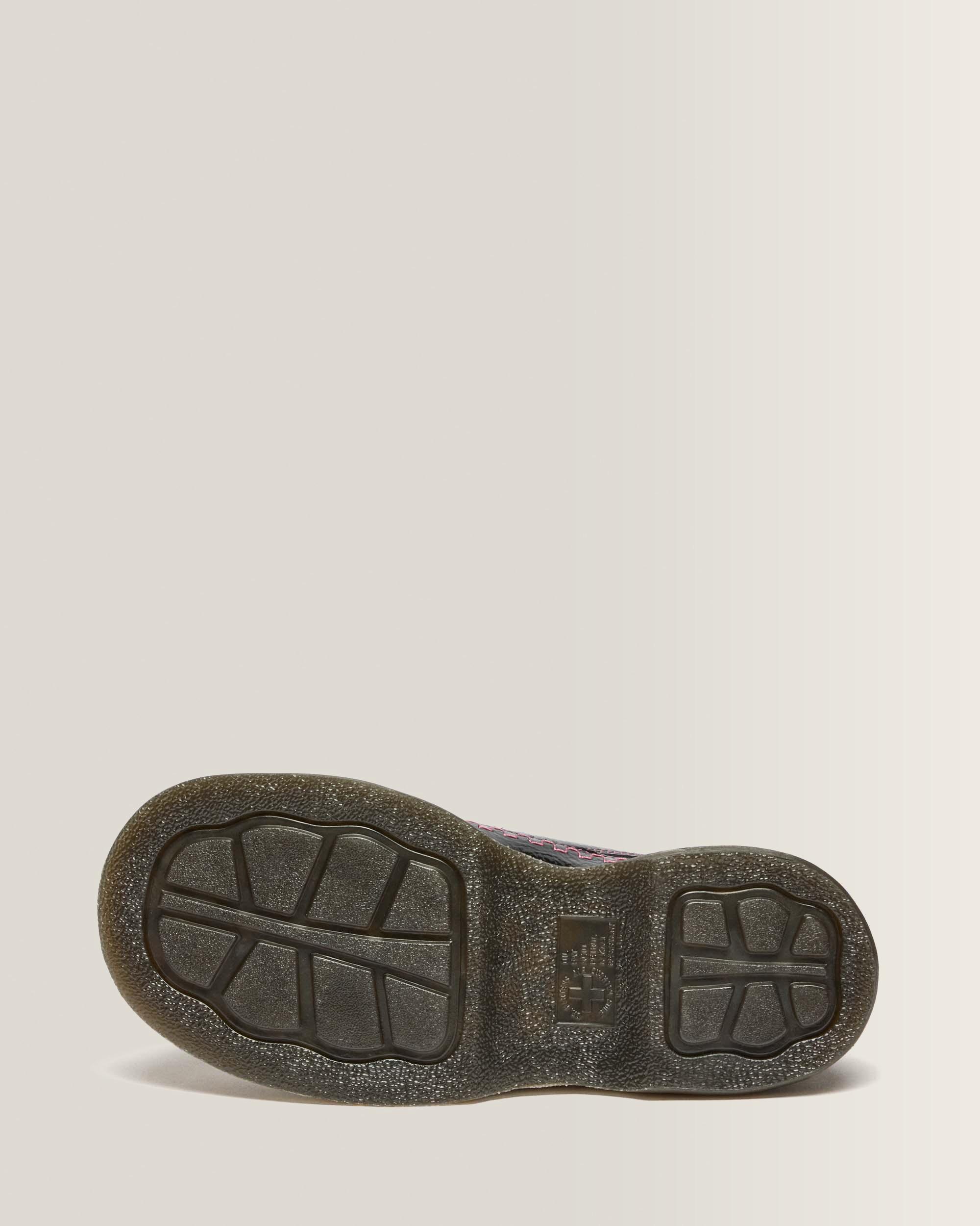 Buzz 5-Eye Distressed Patent Leather Shoes