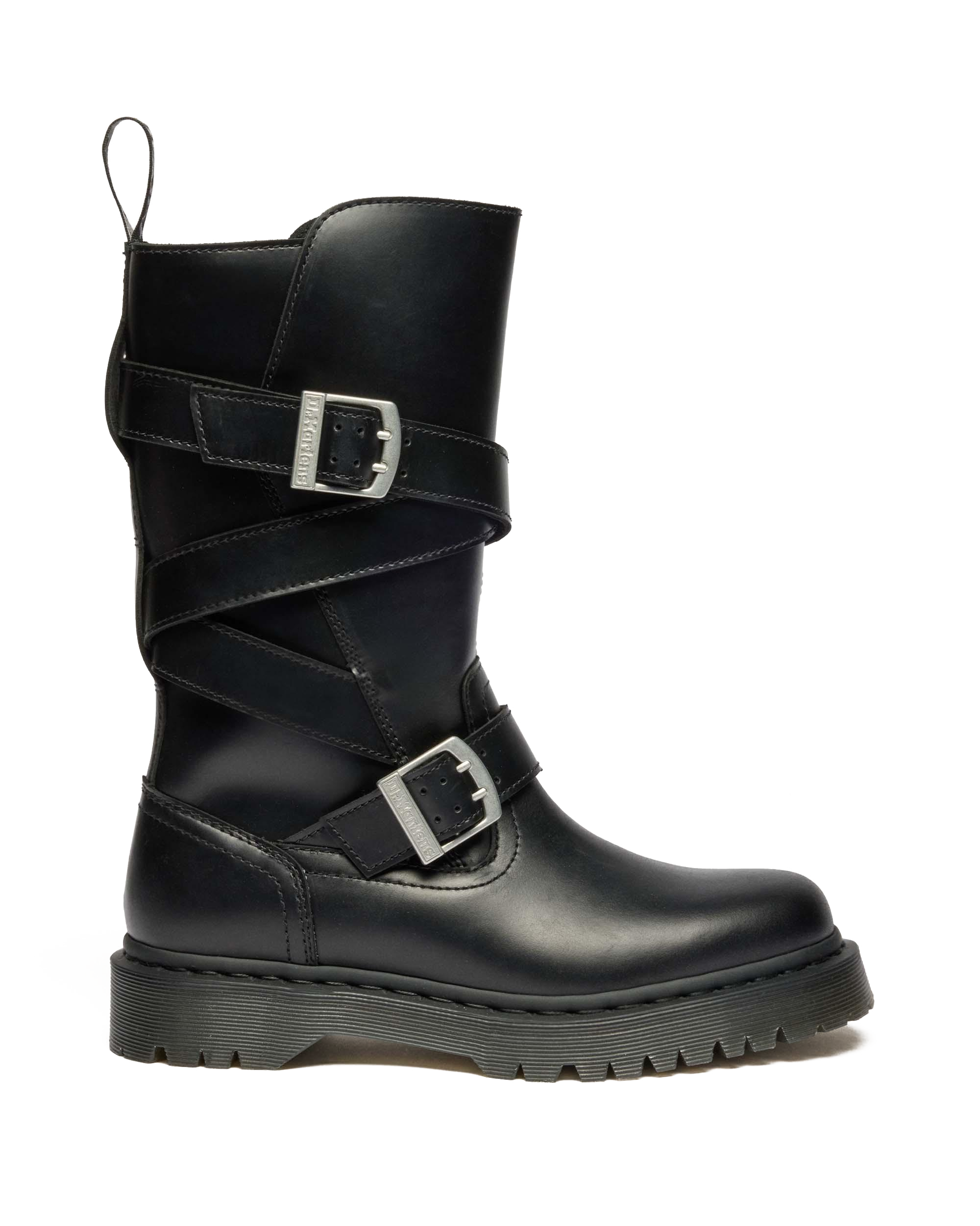 Anistone Two Strap Leather Biker Boots