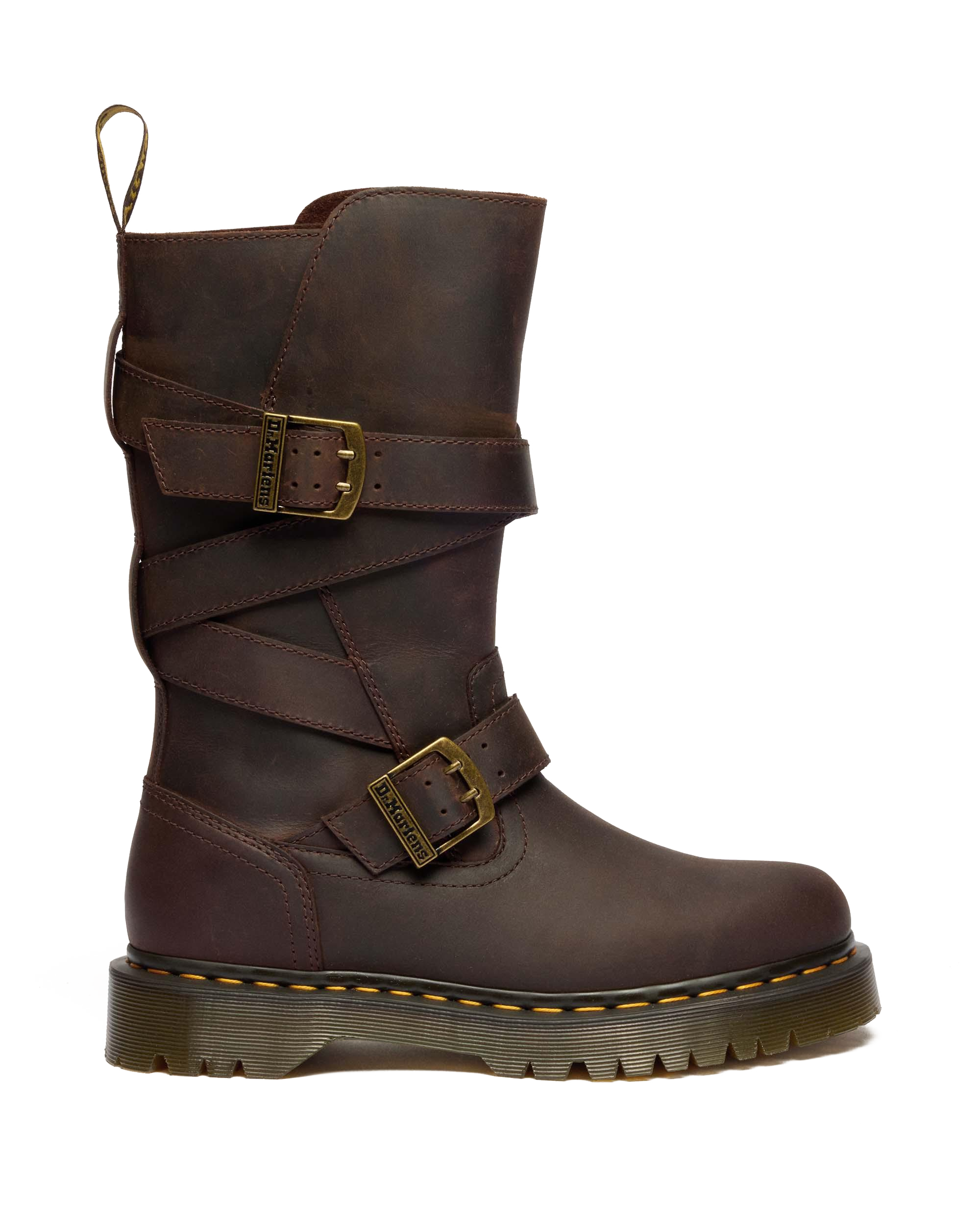 Anistone Crazy Horse Leren Biker Boots met Twee Riemen