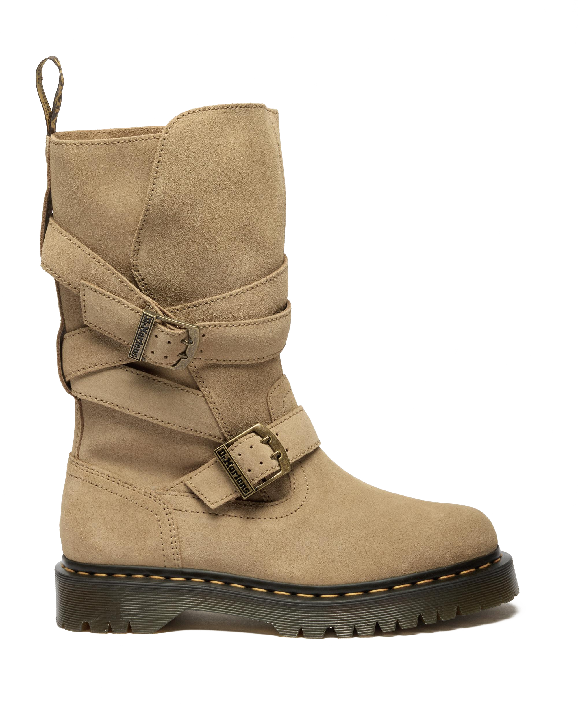 Biker boots Anistone en daim à brides