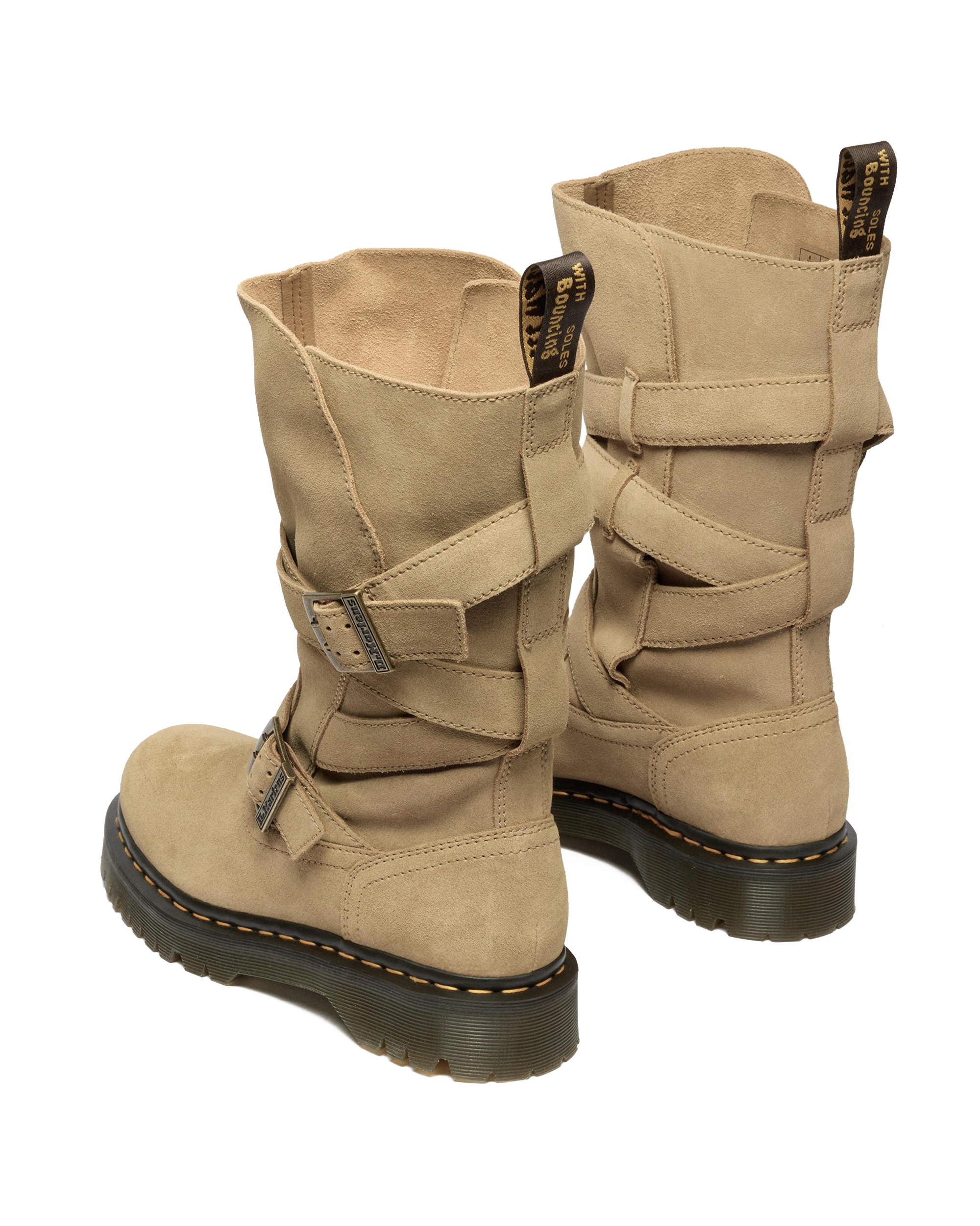 Biker boots Anistone en daim à brides