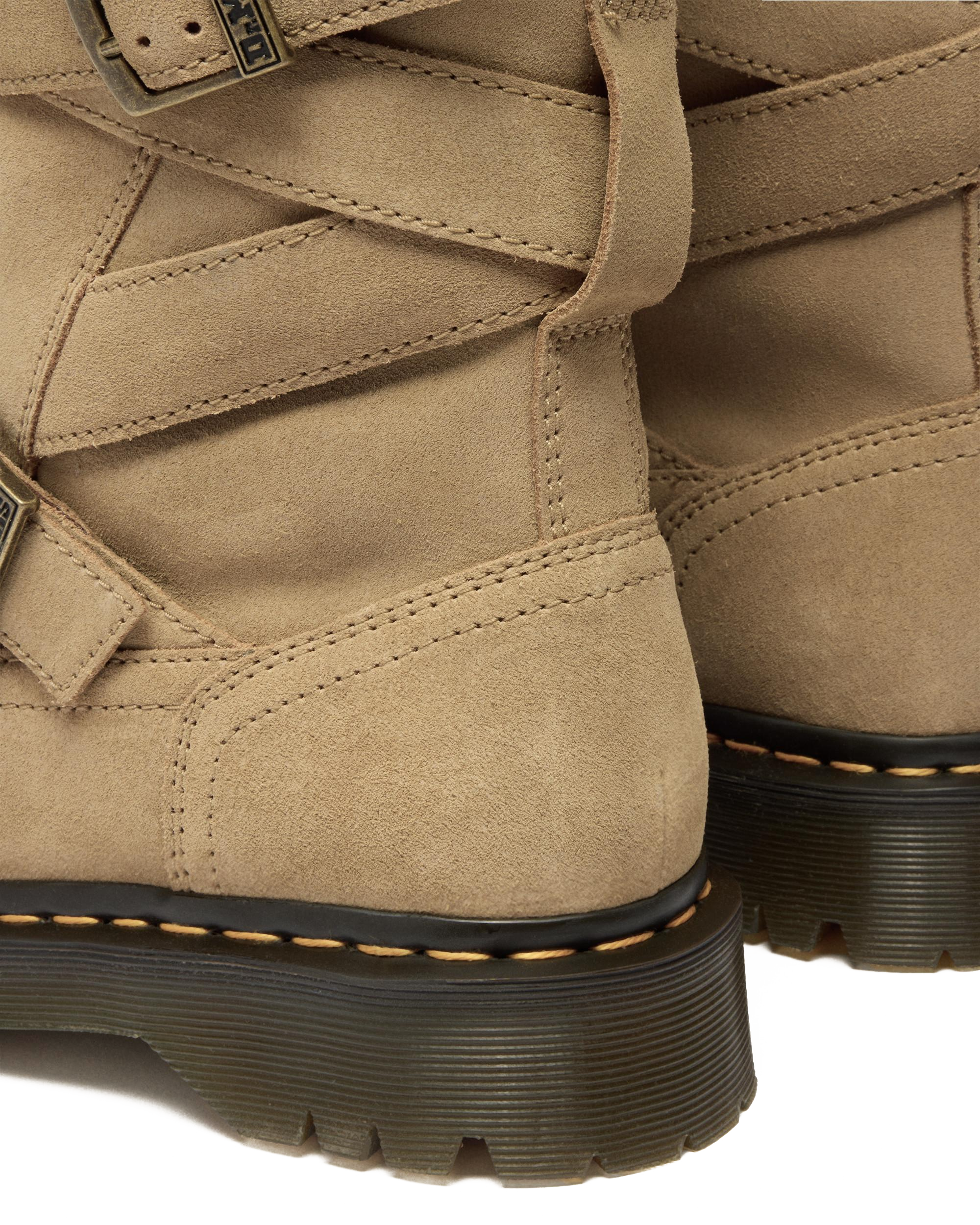 Biker boots Anistone en daim à brides