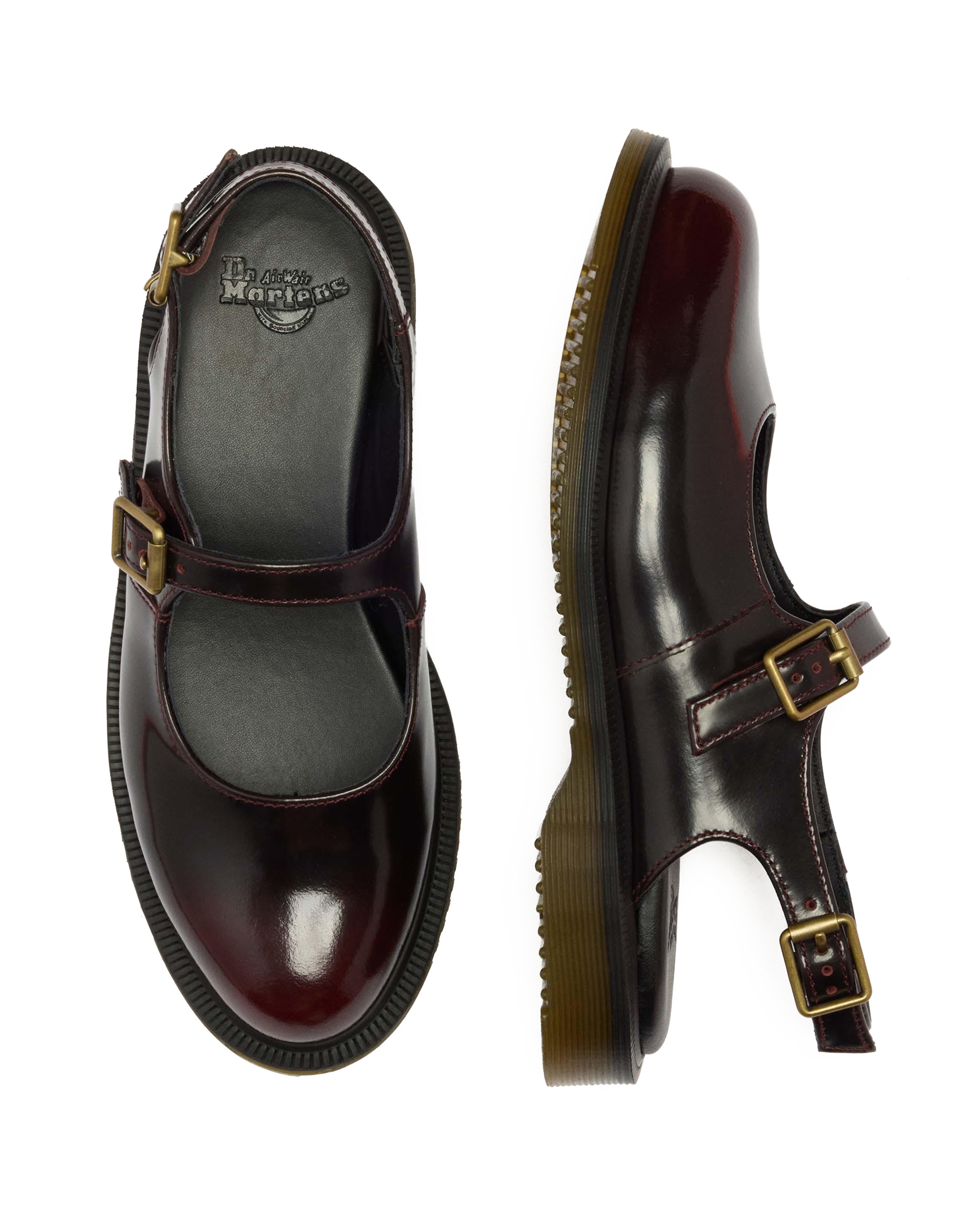 Madaline Mary Jane Rub Off Leather Sling Back Shoes 