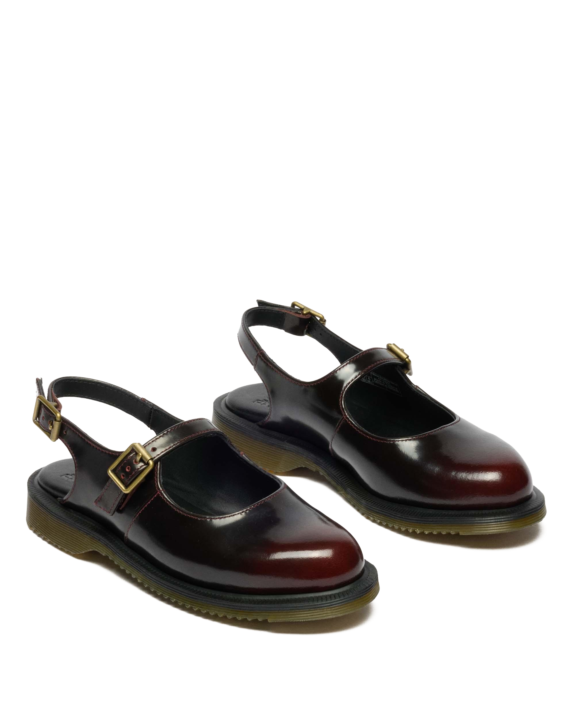 Madaline Mary Jane Rub Off Leather Sling Back Shoes 