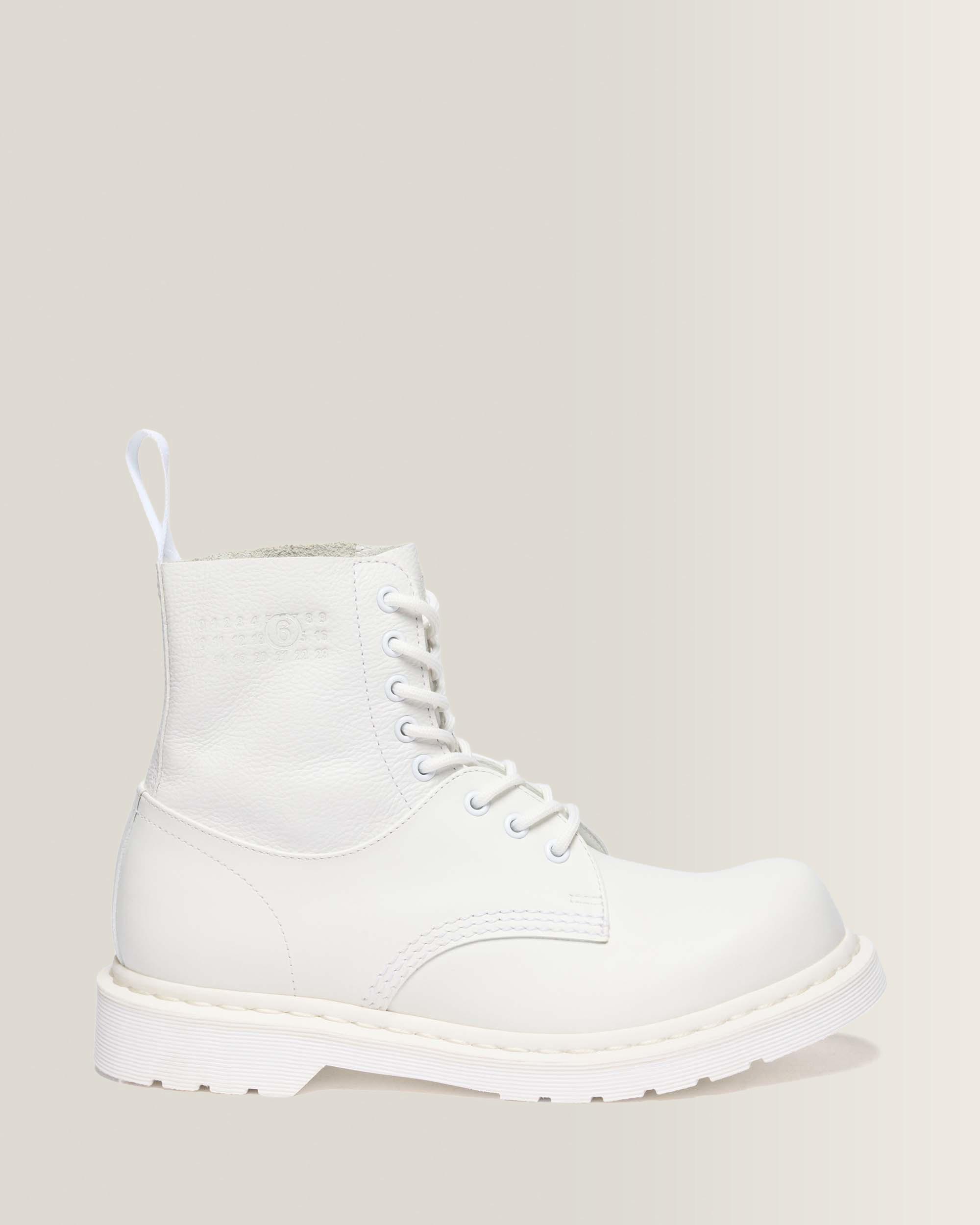 1460 / 1461 Mm6 Leather Boots in White+optical White | Dr. Martens™
