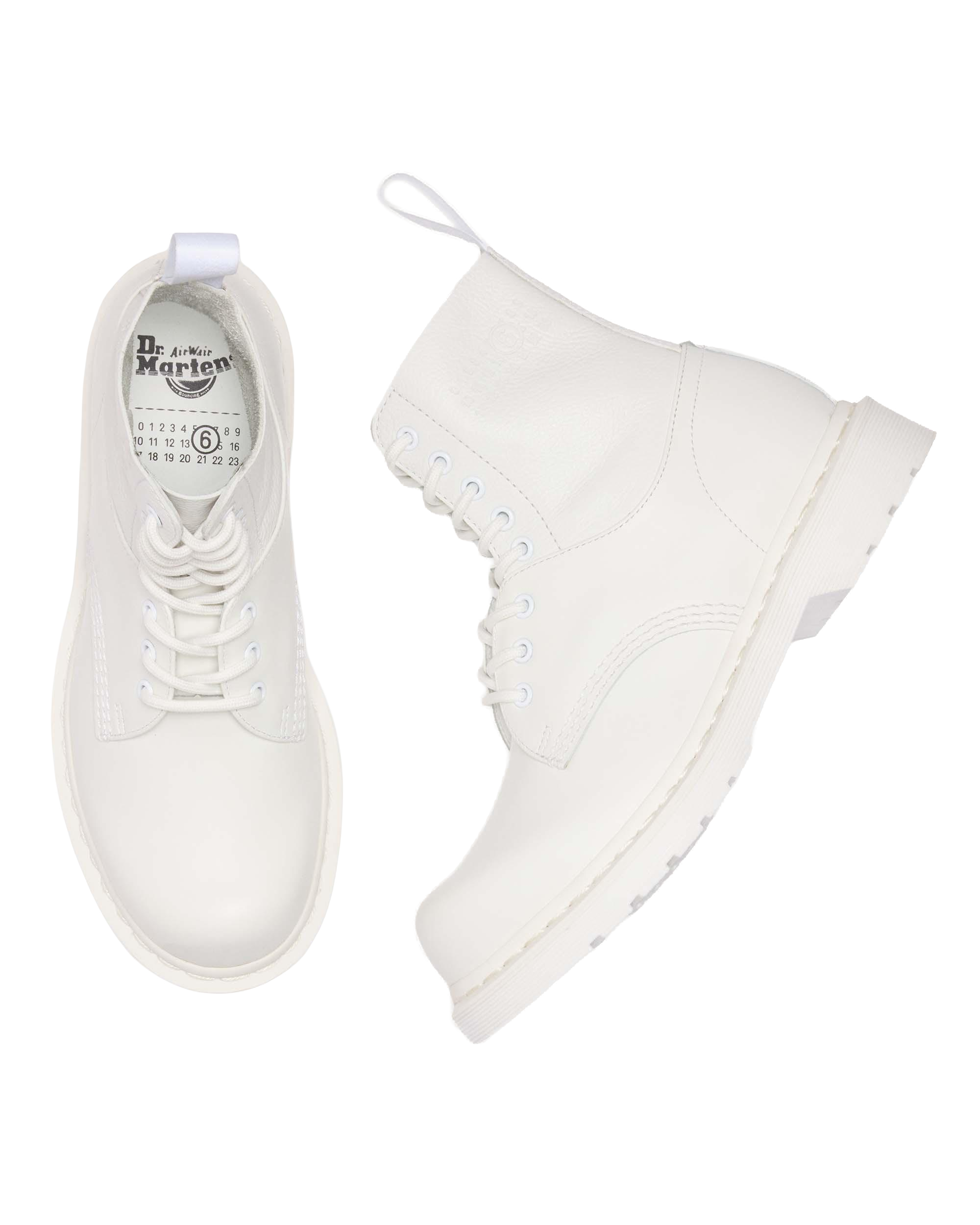 1460 / 1461 Mm6 Leather Boots in White+optical White | Dr. Martens™