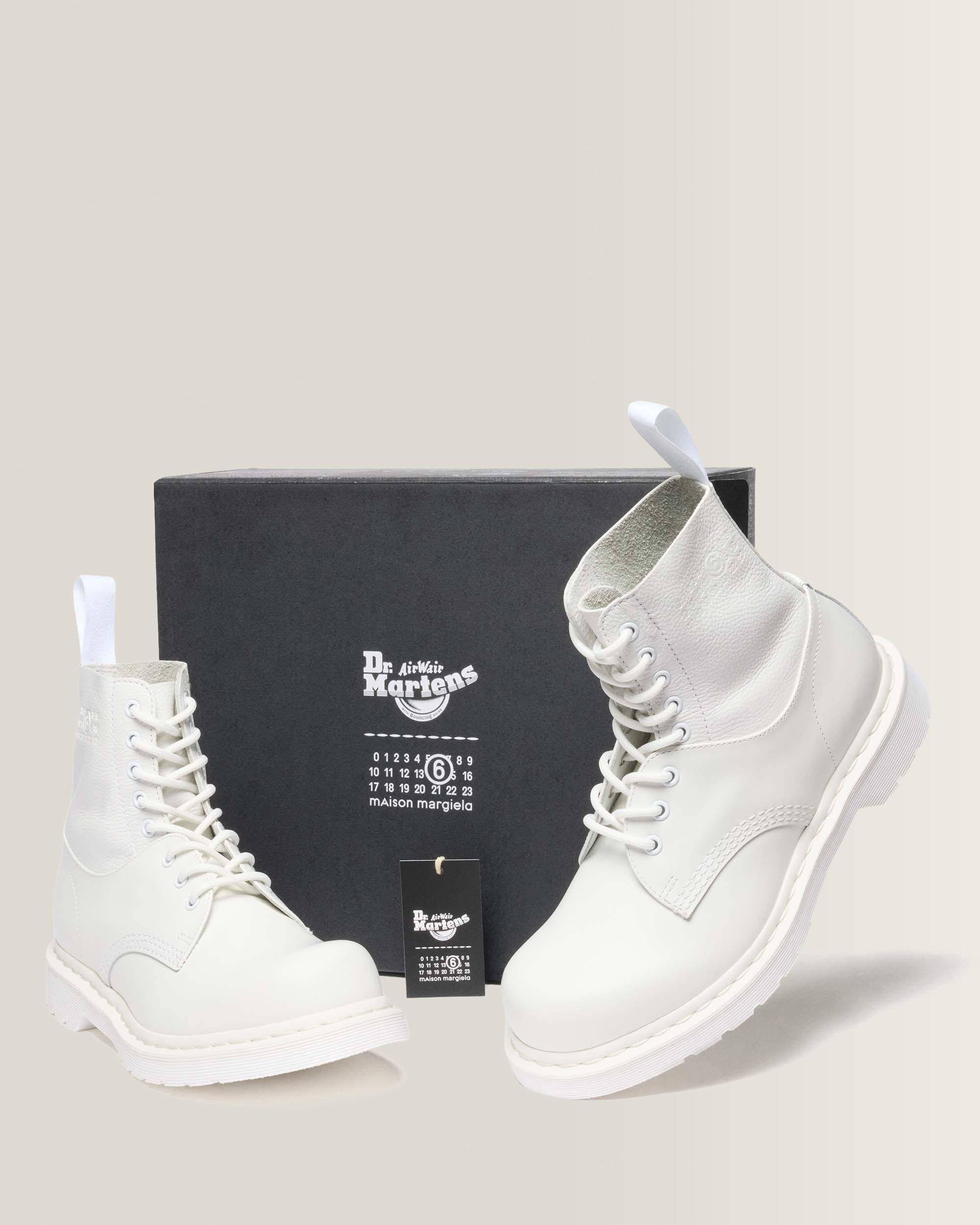 1460 / 1461 Mm6 Leather Boots in White+optical White | Dr. Martens™