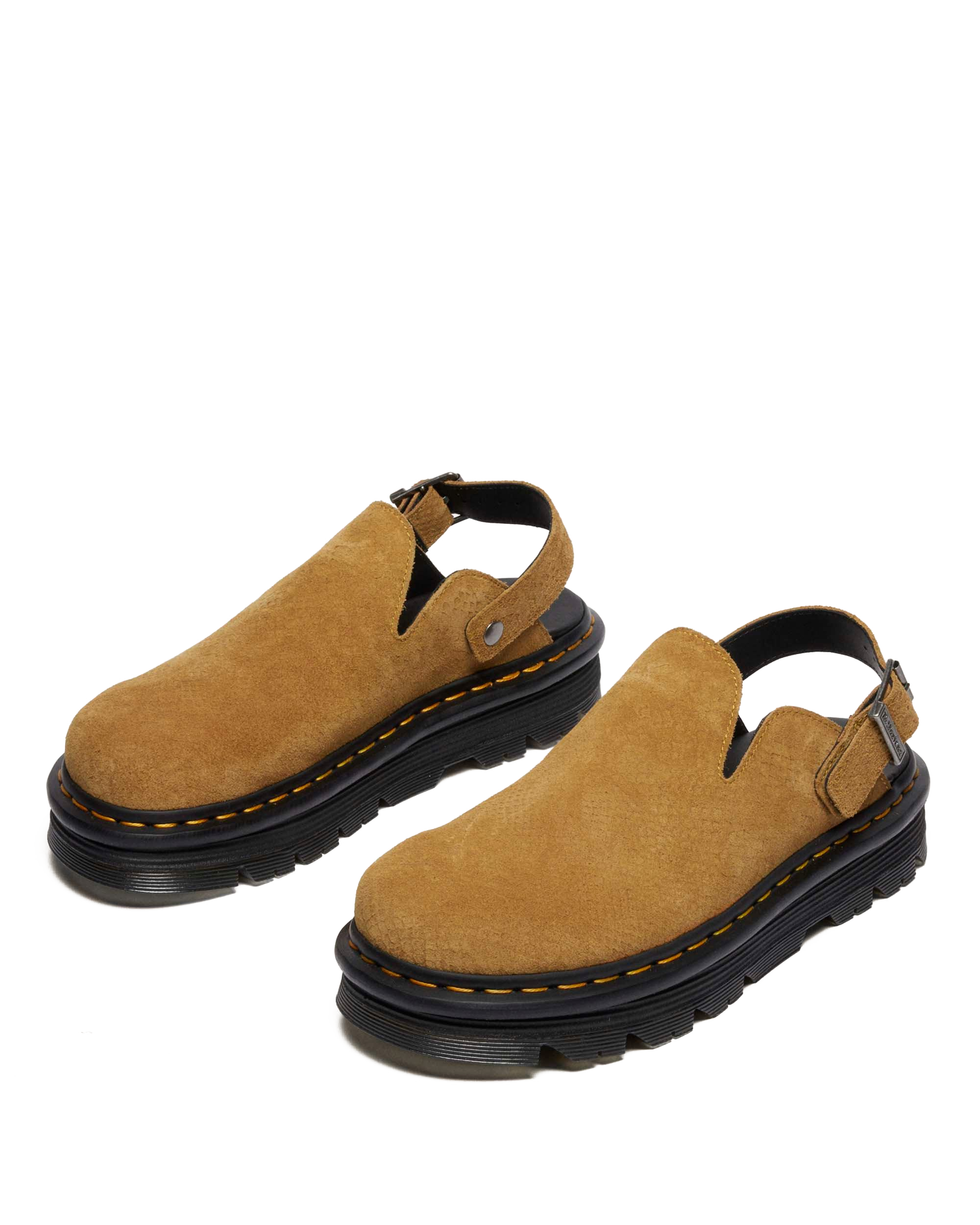 Zebzag Wildleder Casual Slingback Plateau Mules