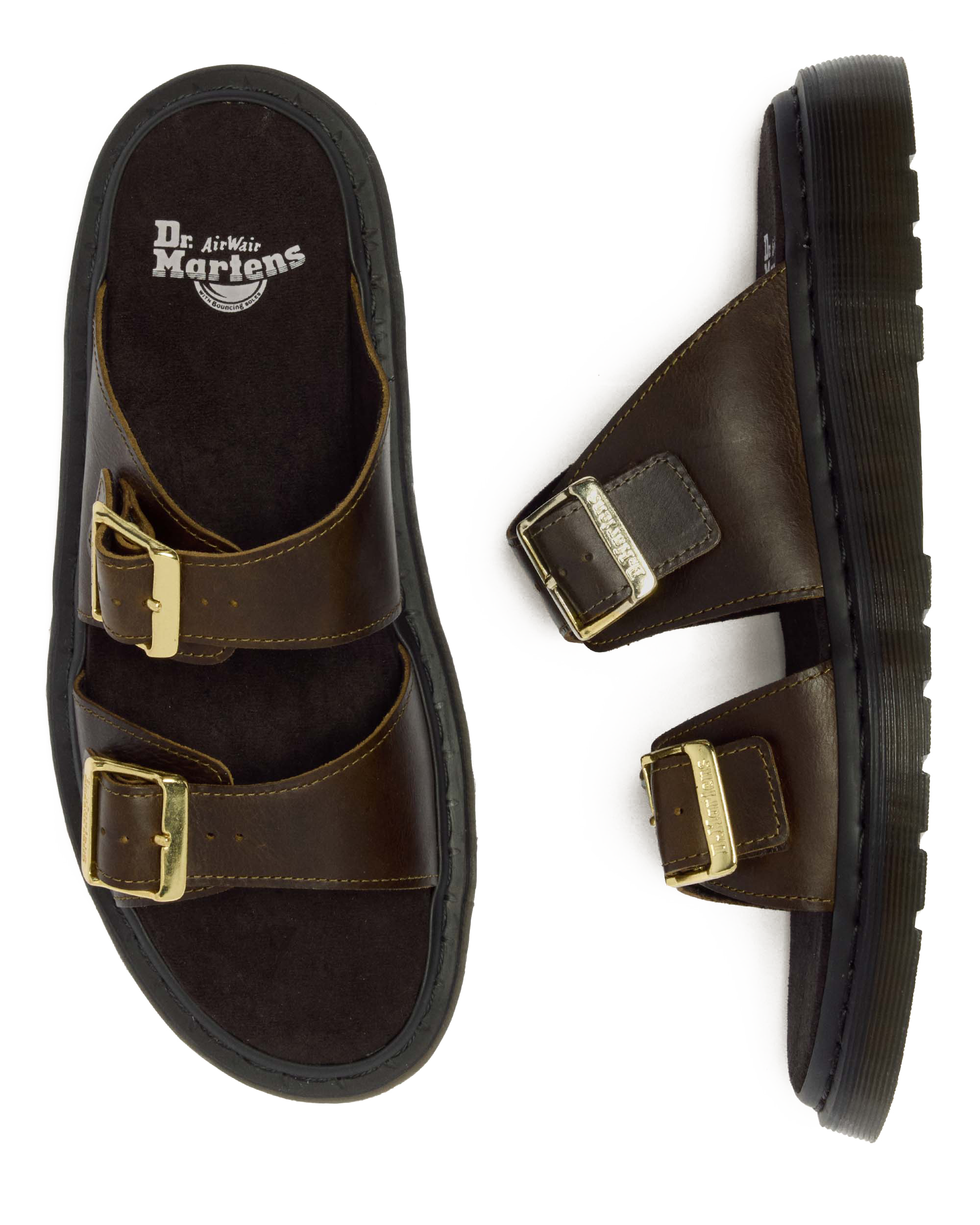Dr. Martens サンダル オリーブ スエード 2ストラップ Josef Two Strap Leather Sandals in DMS OLIVE | Dr. Martens™