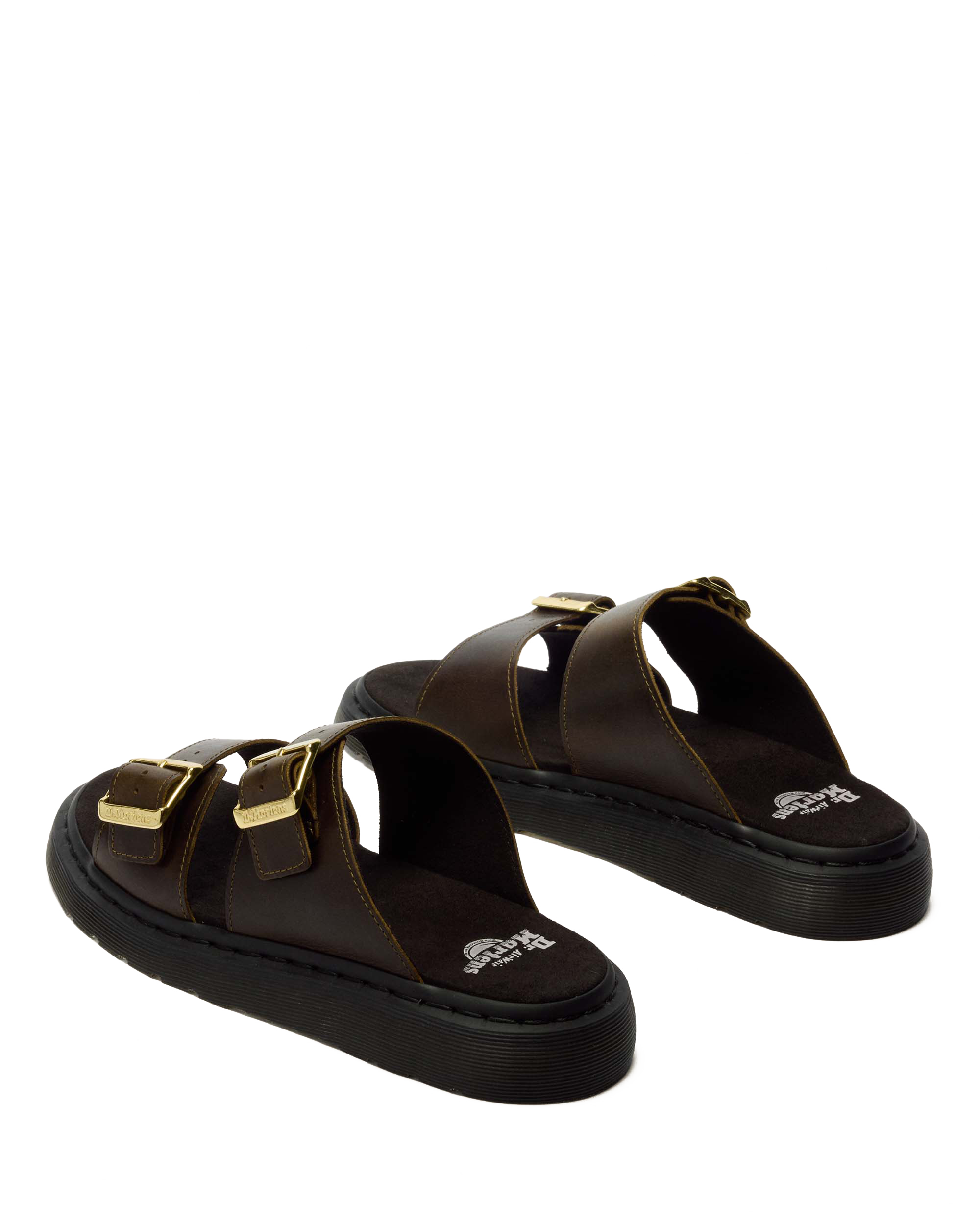 Josef Two Strap Leather Sandals in DMS OLIVE | Dr. Martens™