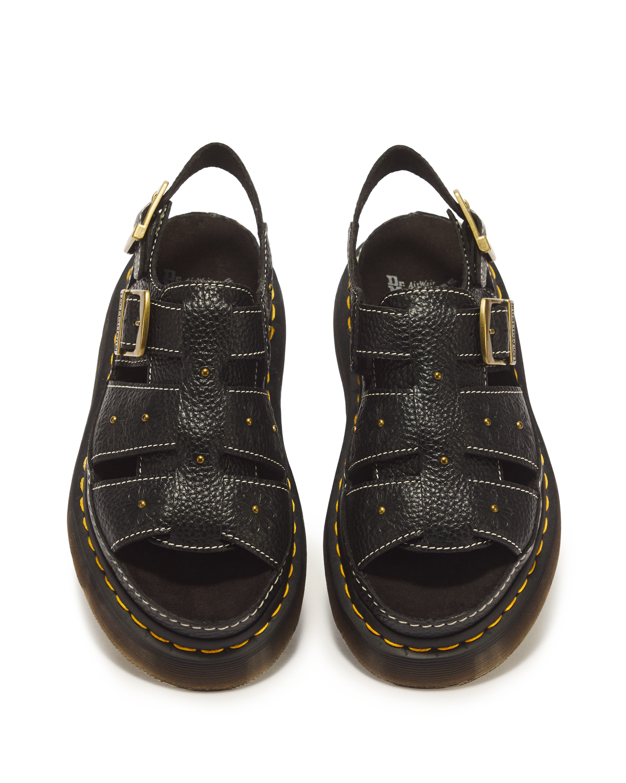 Sandales fisherman plateformes Wrenlie en cuir nappa à bouts ouverts