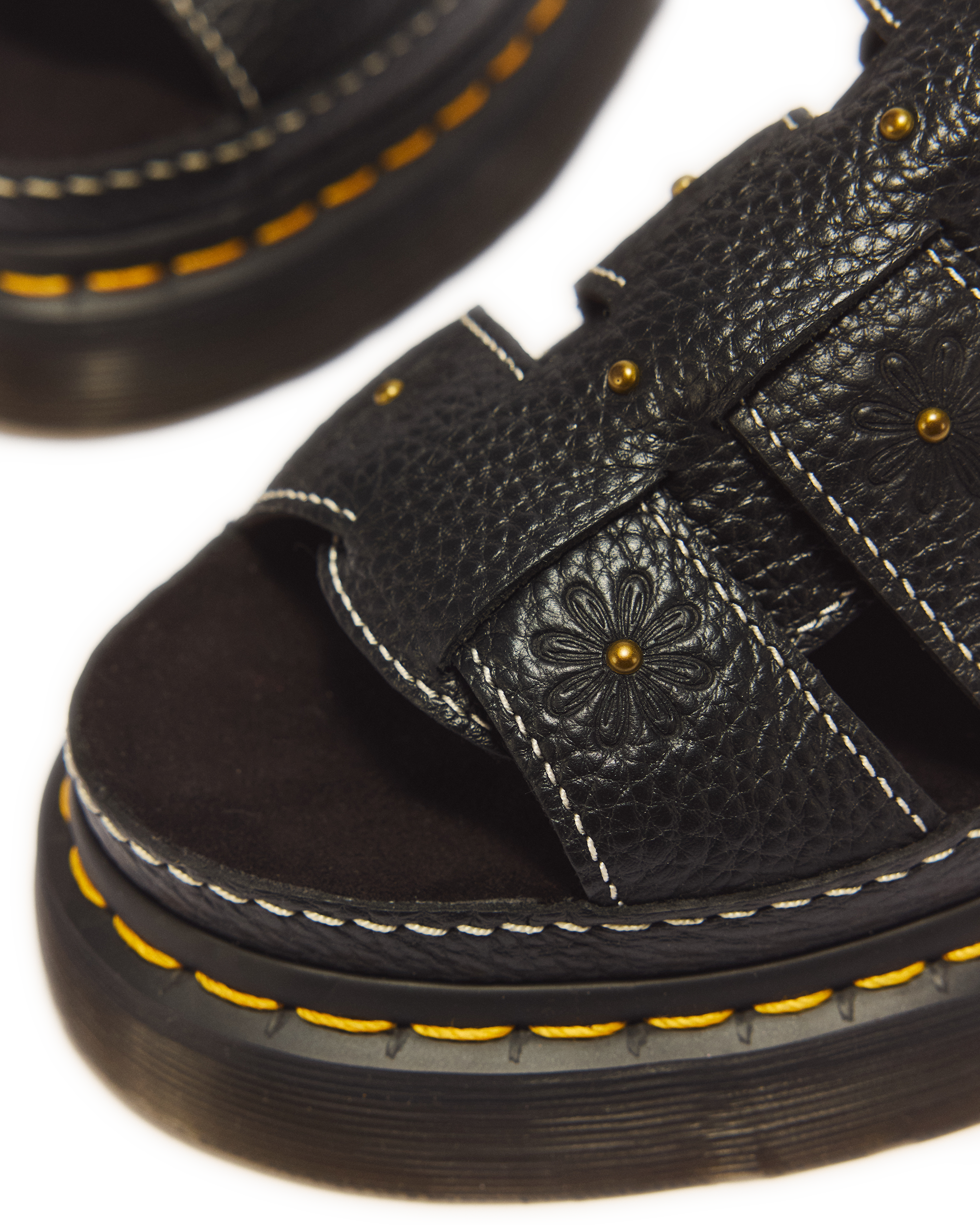 Sandales fisherman plateformes Wrenlie en cuir nappa à bouts ouverts