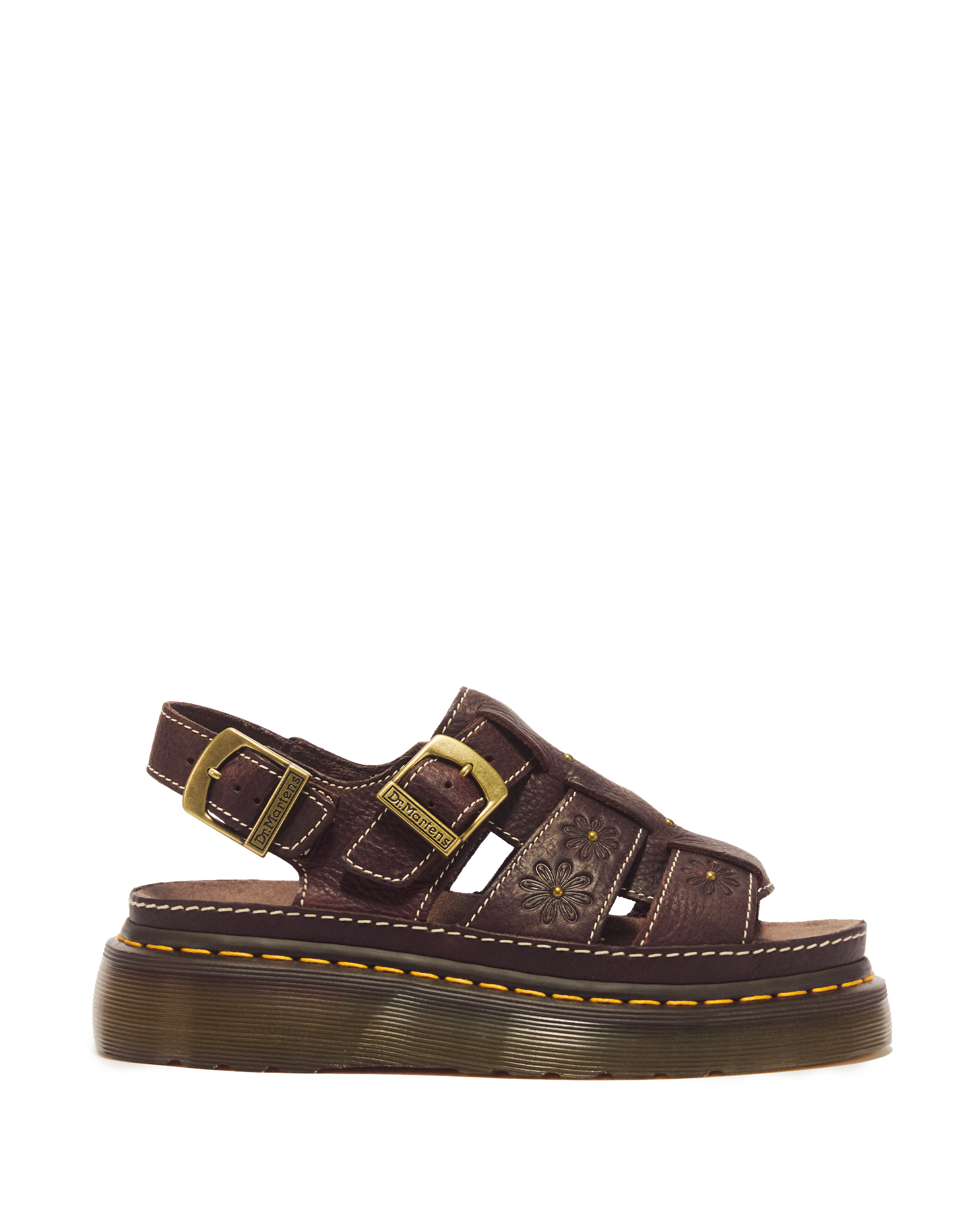 Wrenlie Open Toe Grizzly Leather Fisherman Platform Sandals product image