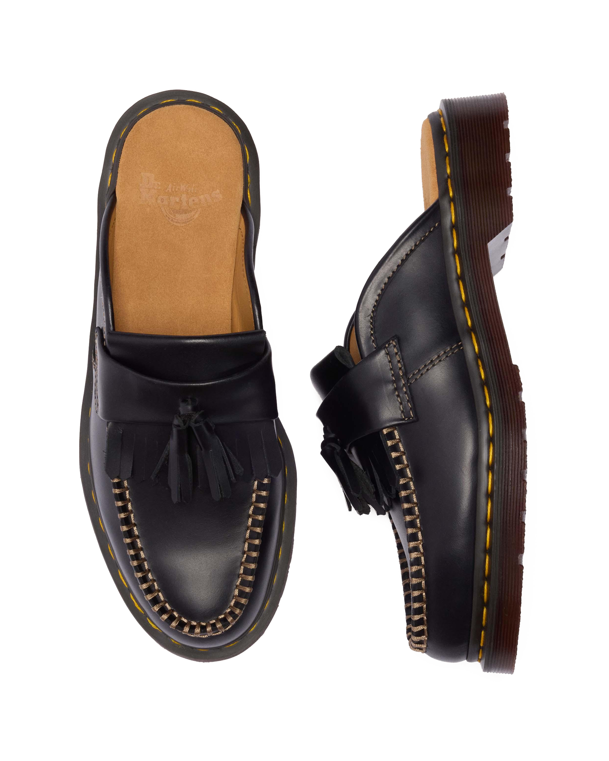 Adrian Leather Mules in Black | Dr. Martens™