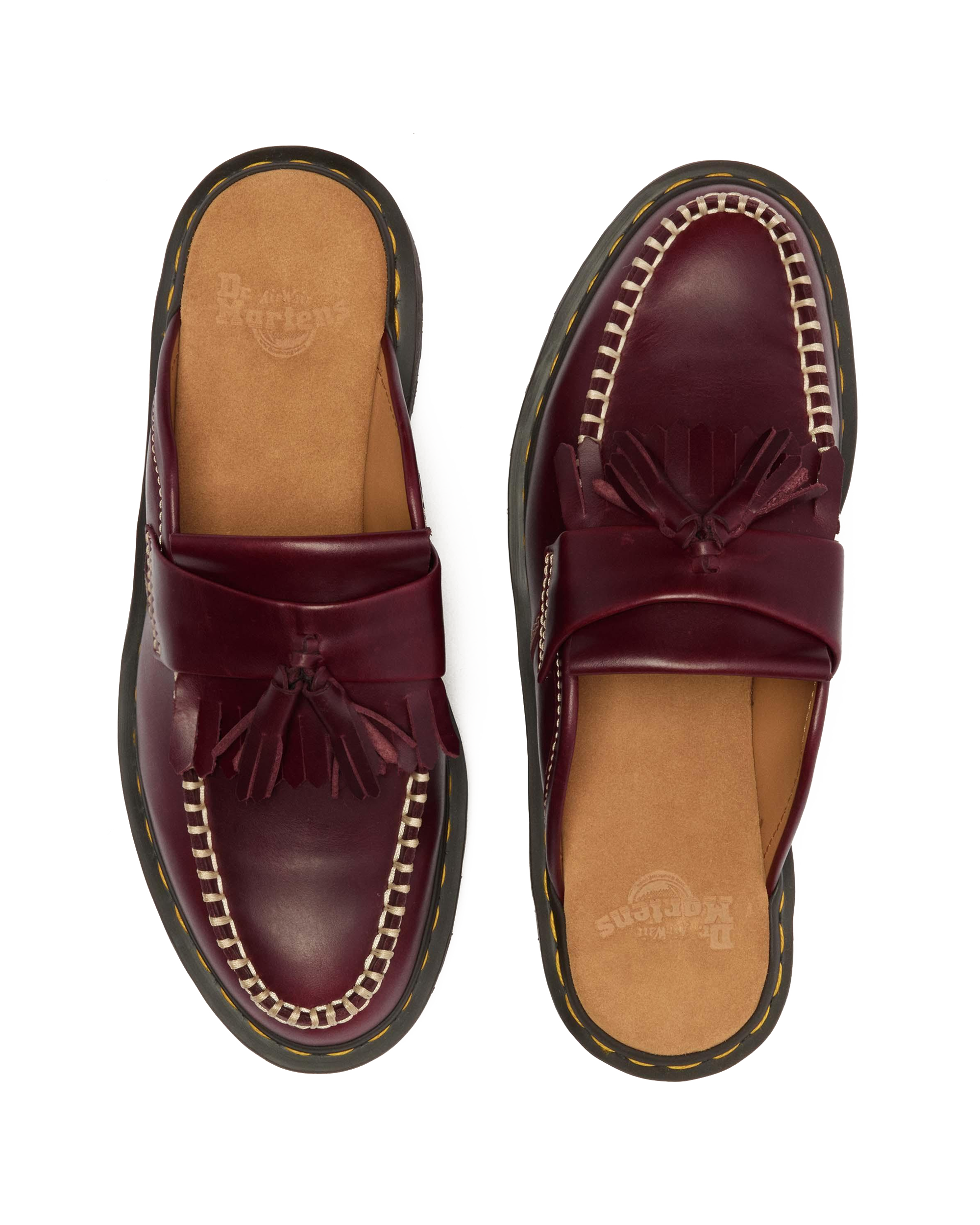Adrian Leather Mules in Cherry Red | Dr. Martens™