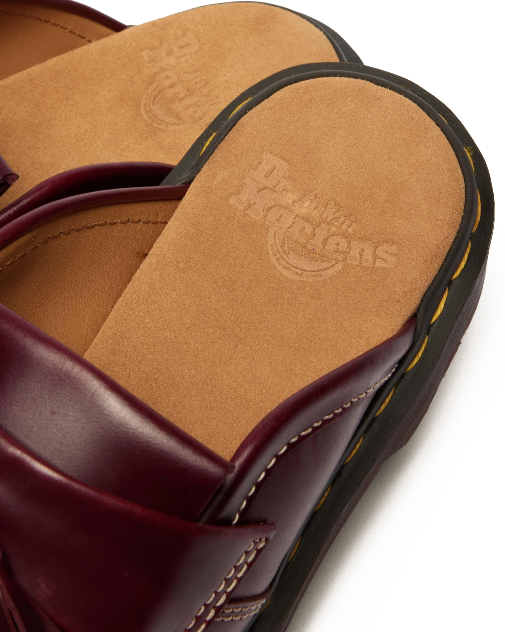 Adrian Leather Mules in Cherry Red | Dr. Martens™