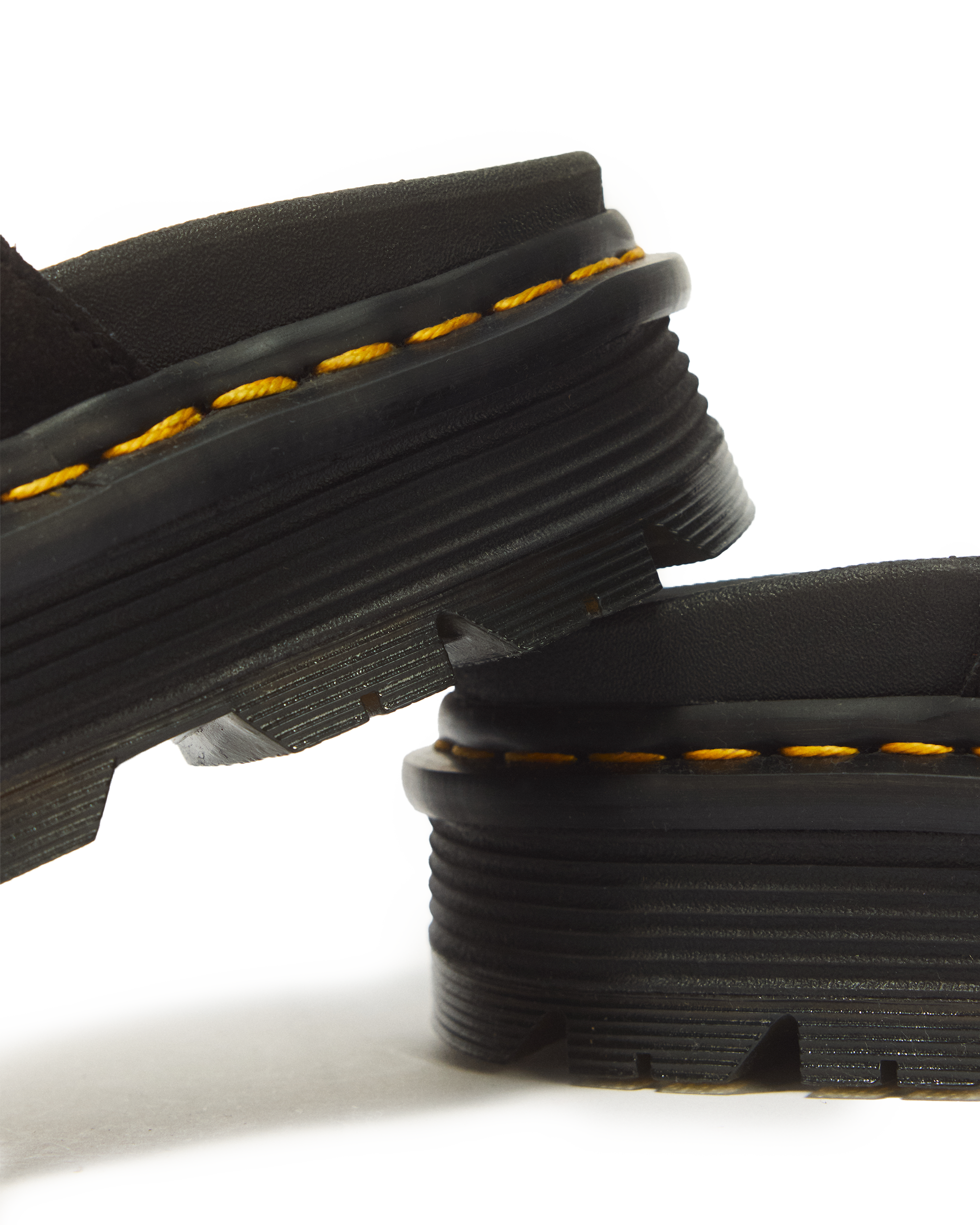 Zebzag Suede Platform Slides in Black | Dr. Martens™